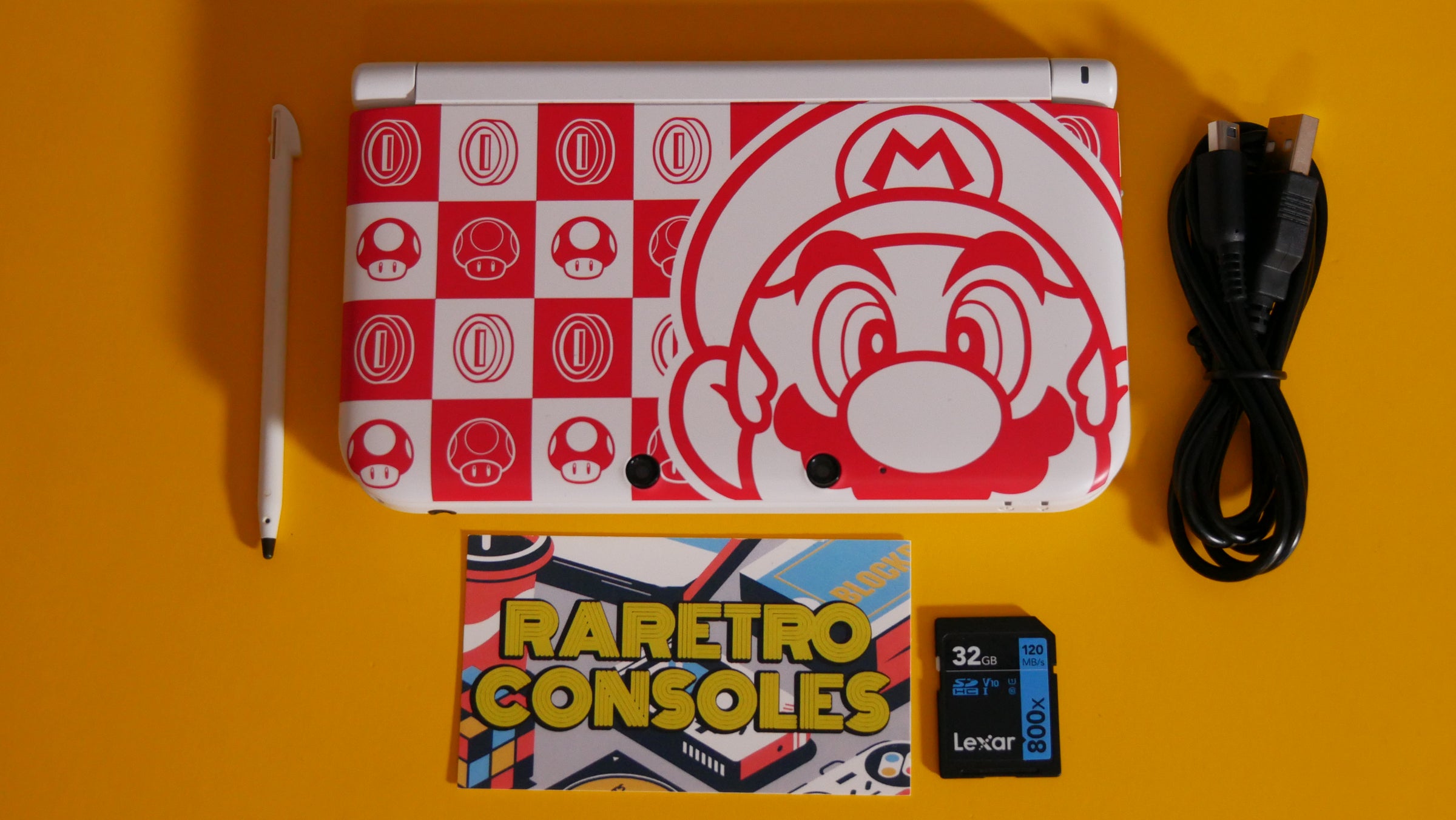 Nintendo 3DS XL Mario Red x White Edition | Raretro Consoles