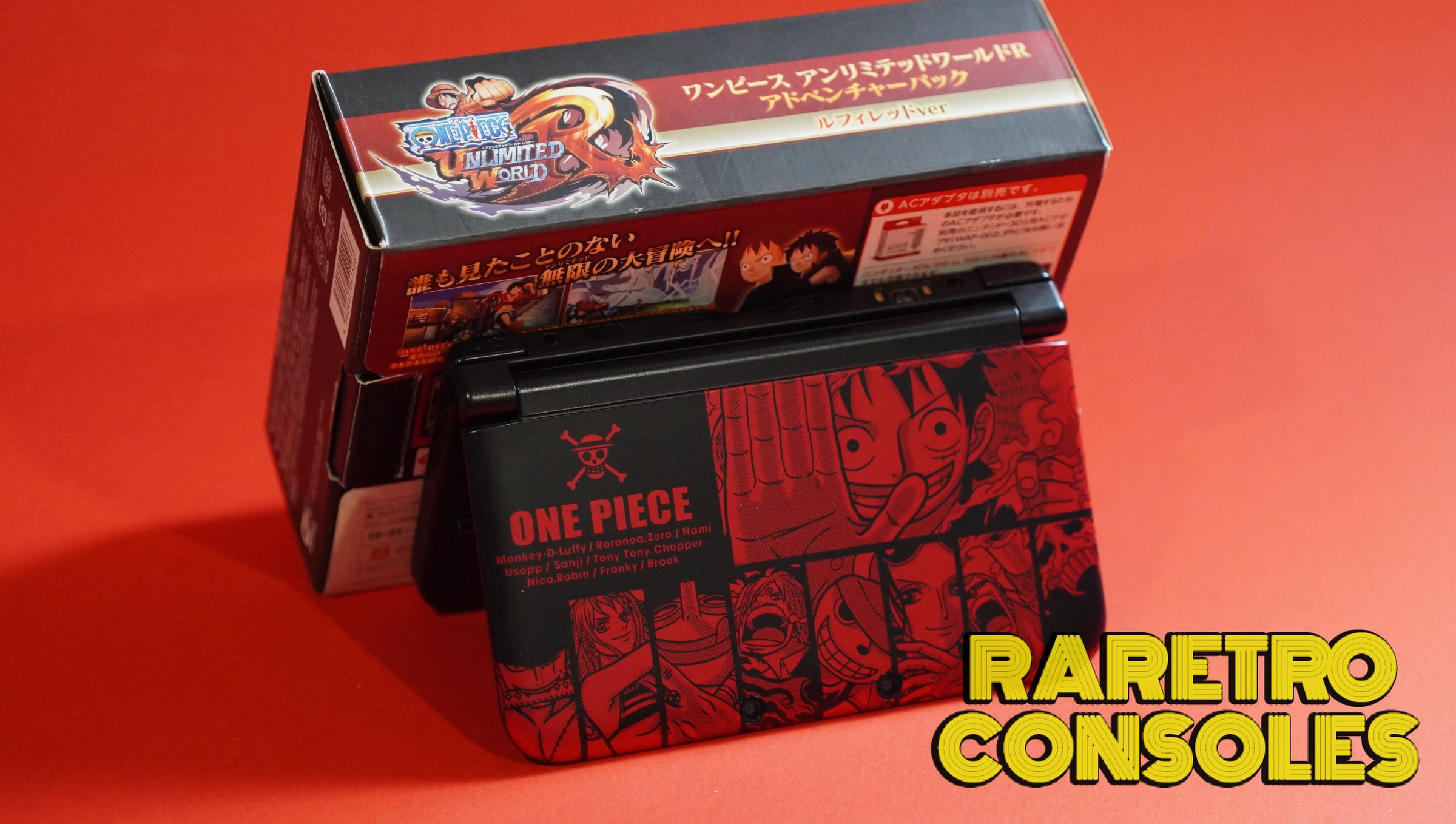 Nintendo 3DS XL One Piece Unlimited World Adventure Luffy Red With
