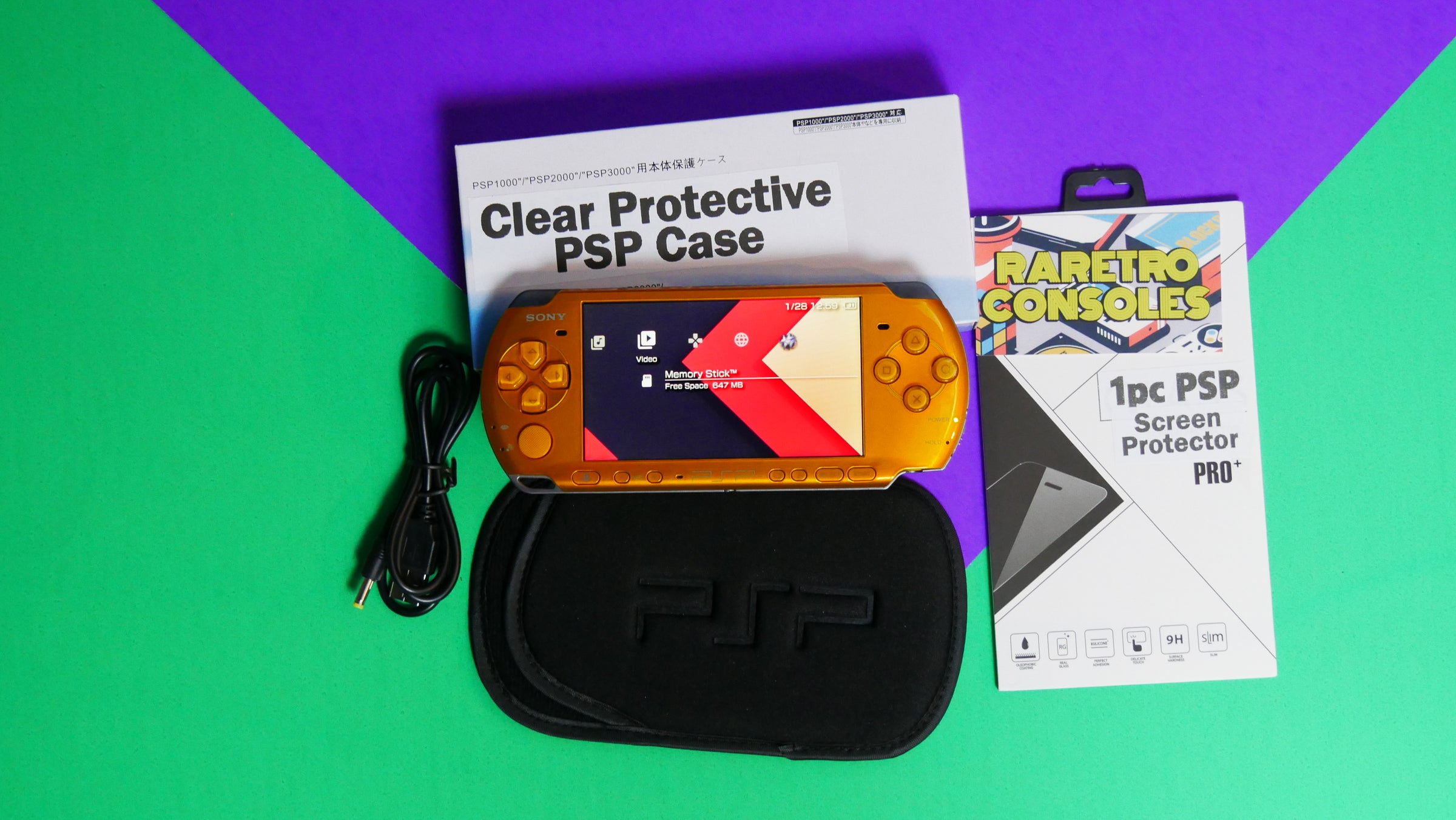 Yellow Sony Playstation Portable PSP 3000 | Raretro Consoles