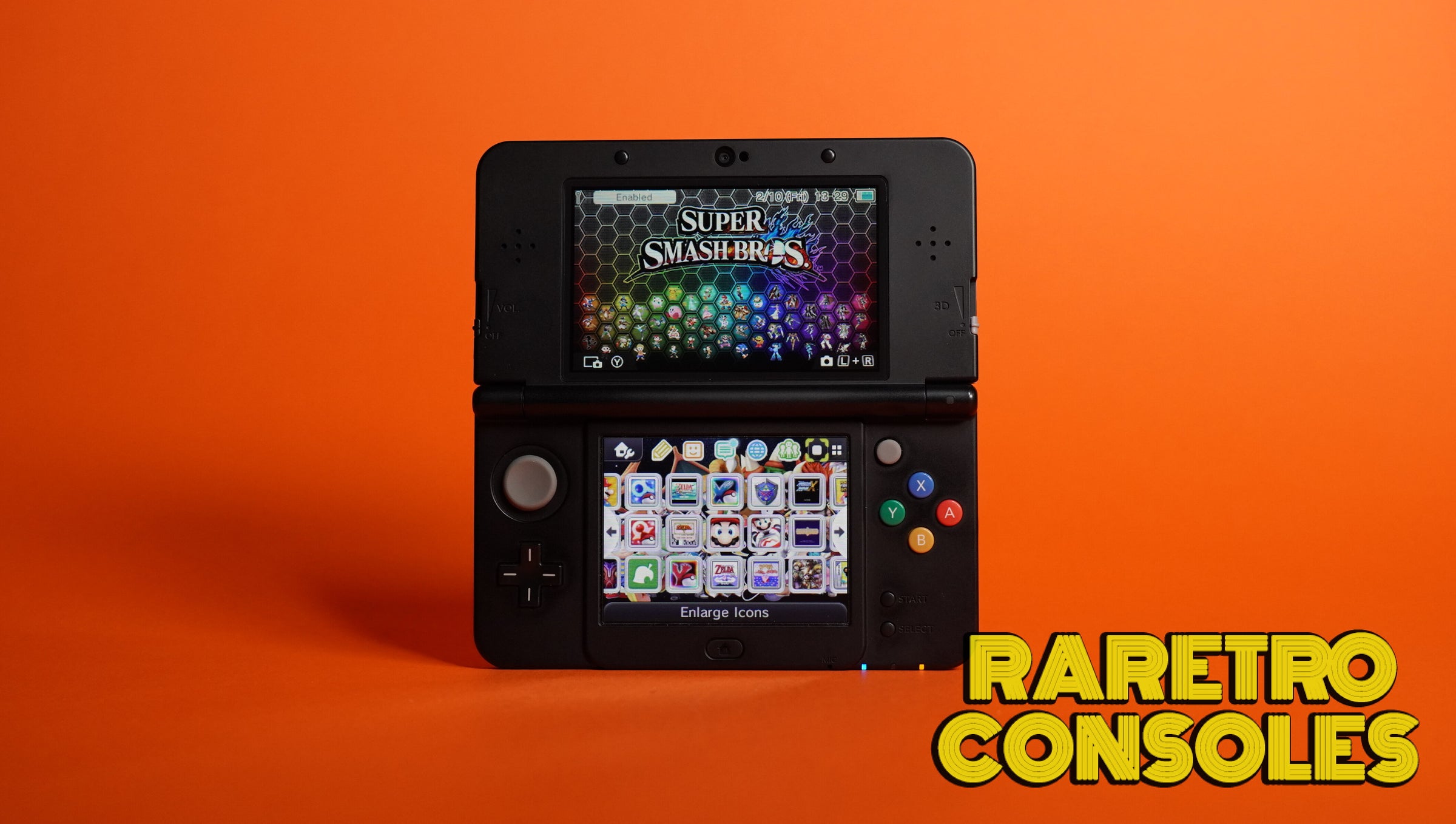 New Nintendo 3DS No. 039 Black Super Smash Bros Plates | Raretro