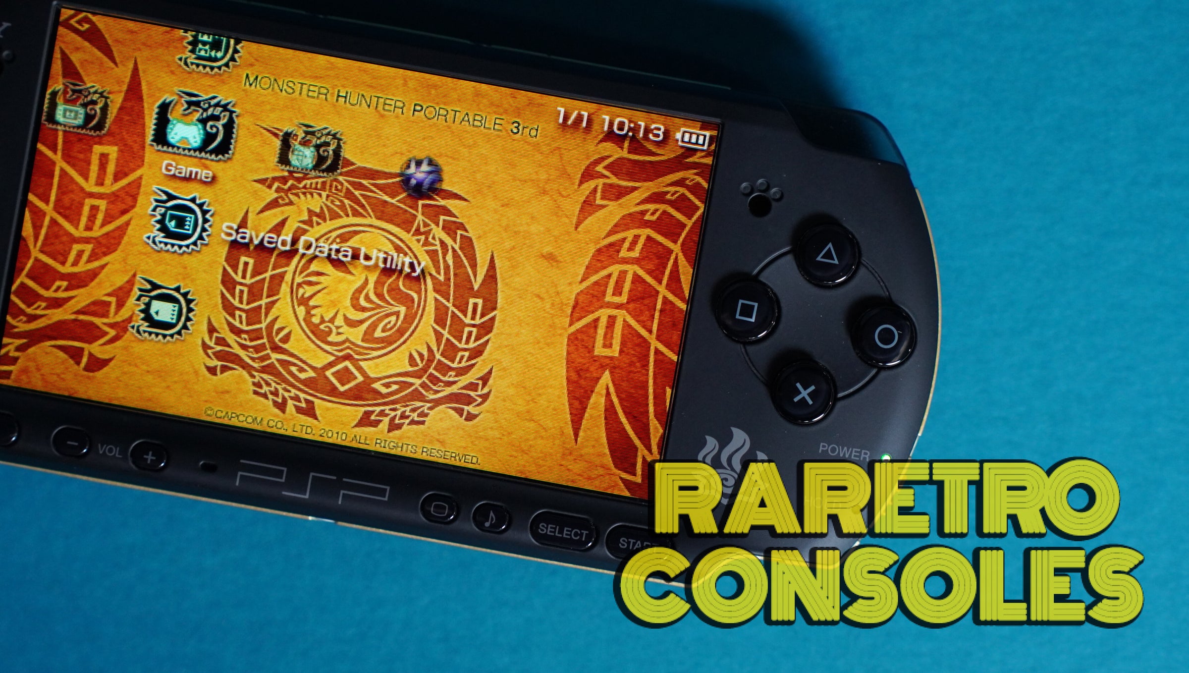 PSP 3000 Monster Hunter 3 Matte Black Japanese Limited Edition