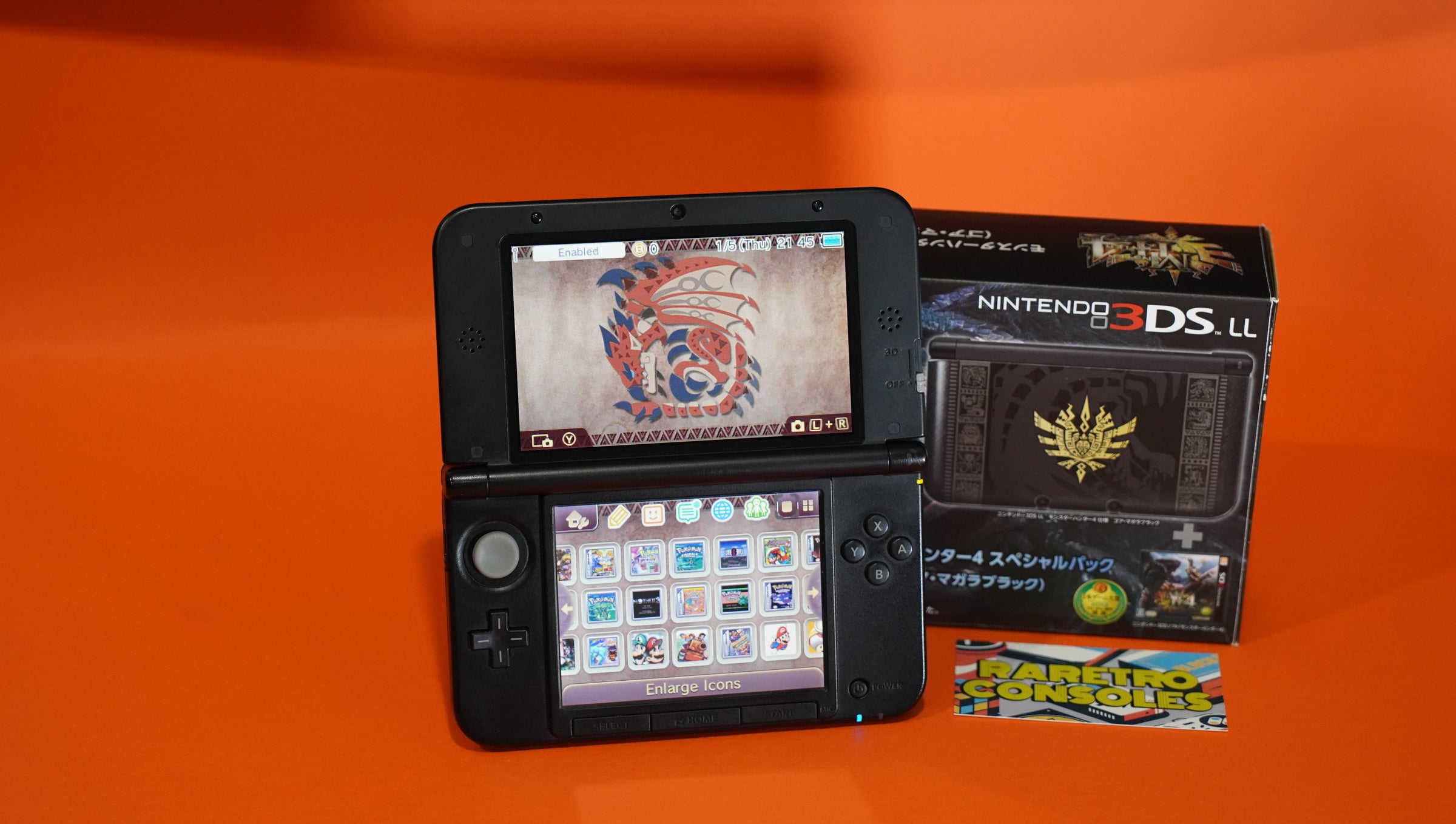 Nintendo 3DS XL Monster Hunter 4 Limited Edition With Box