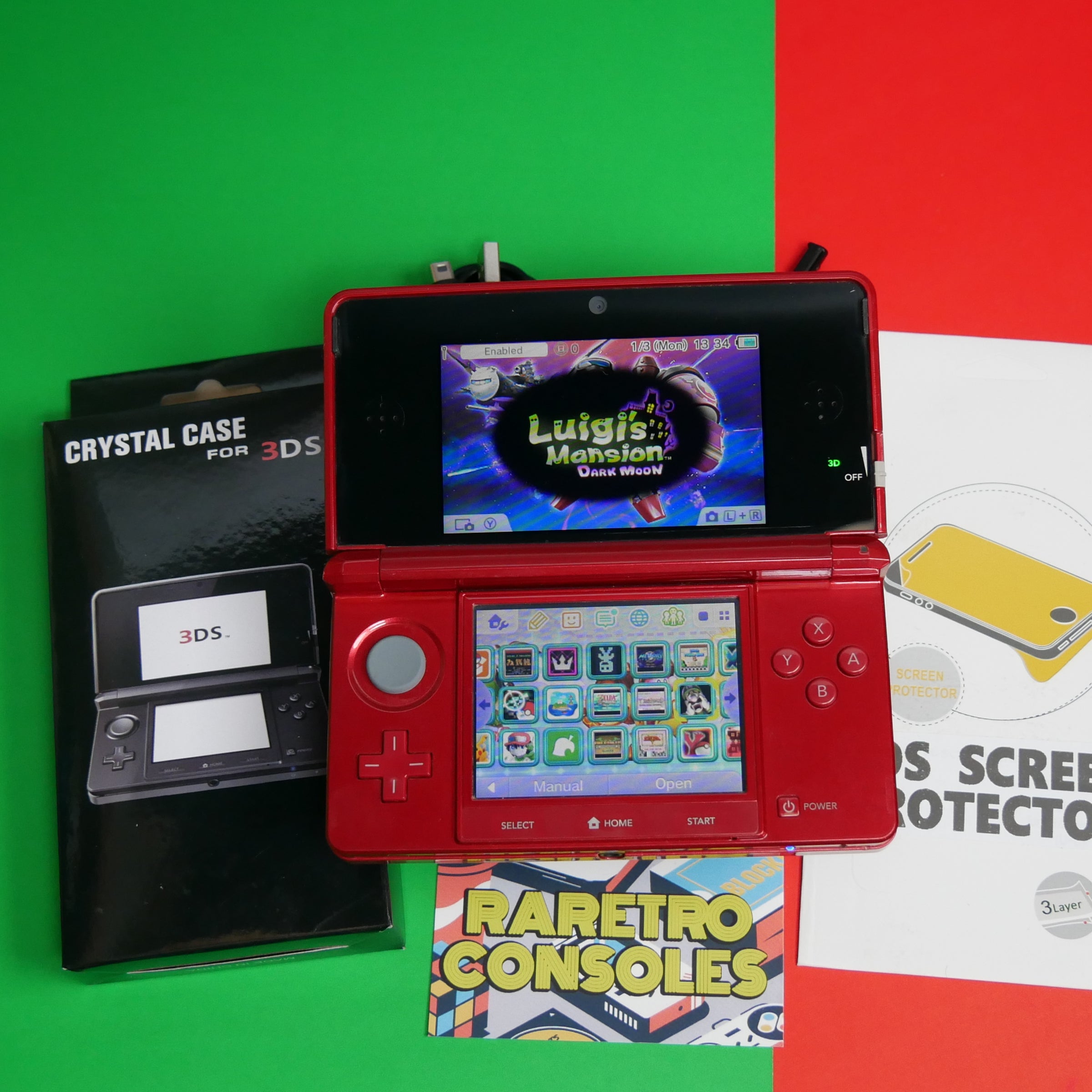 Metallic Red Nintendo 3DS | Raretro Consoles