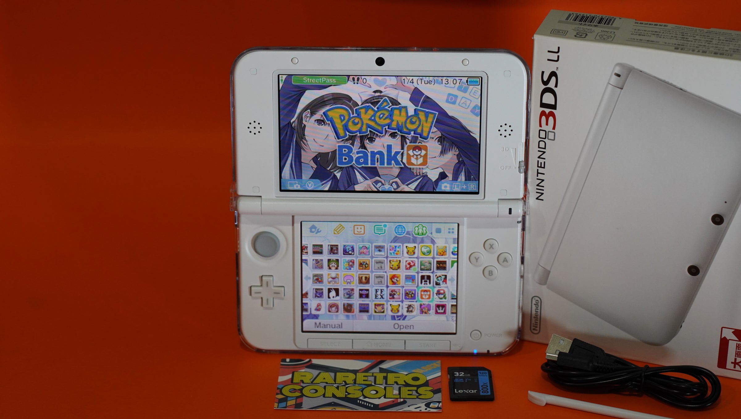 White Nintendo 3DS XL with Custom Love Plus+ Nene Shell | Raretro