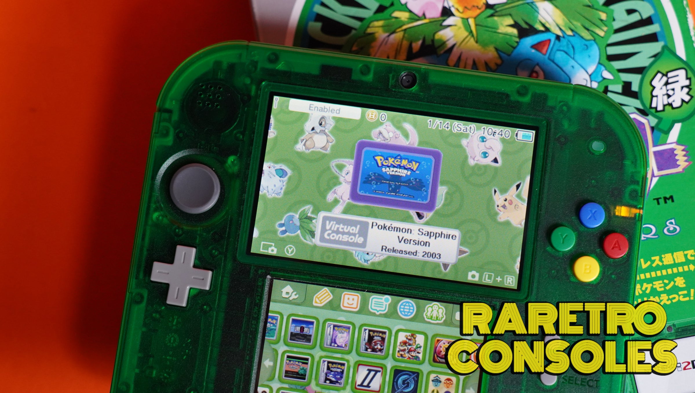 Nintendo 2DS Pokémon Green Limited Edition Console With Box