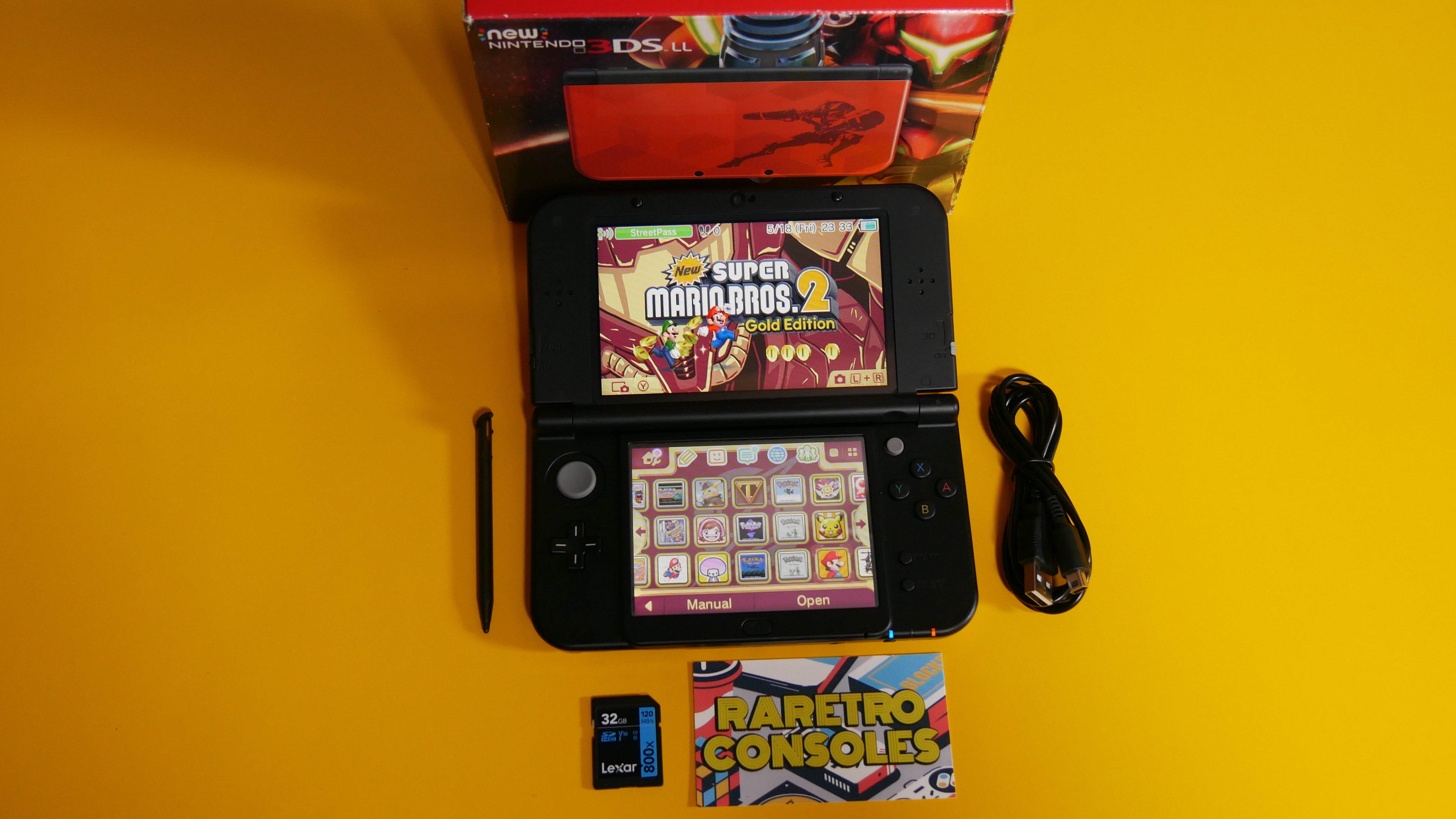 New Nintendo 3DS XL Metroid Samus Limited Edition With Box