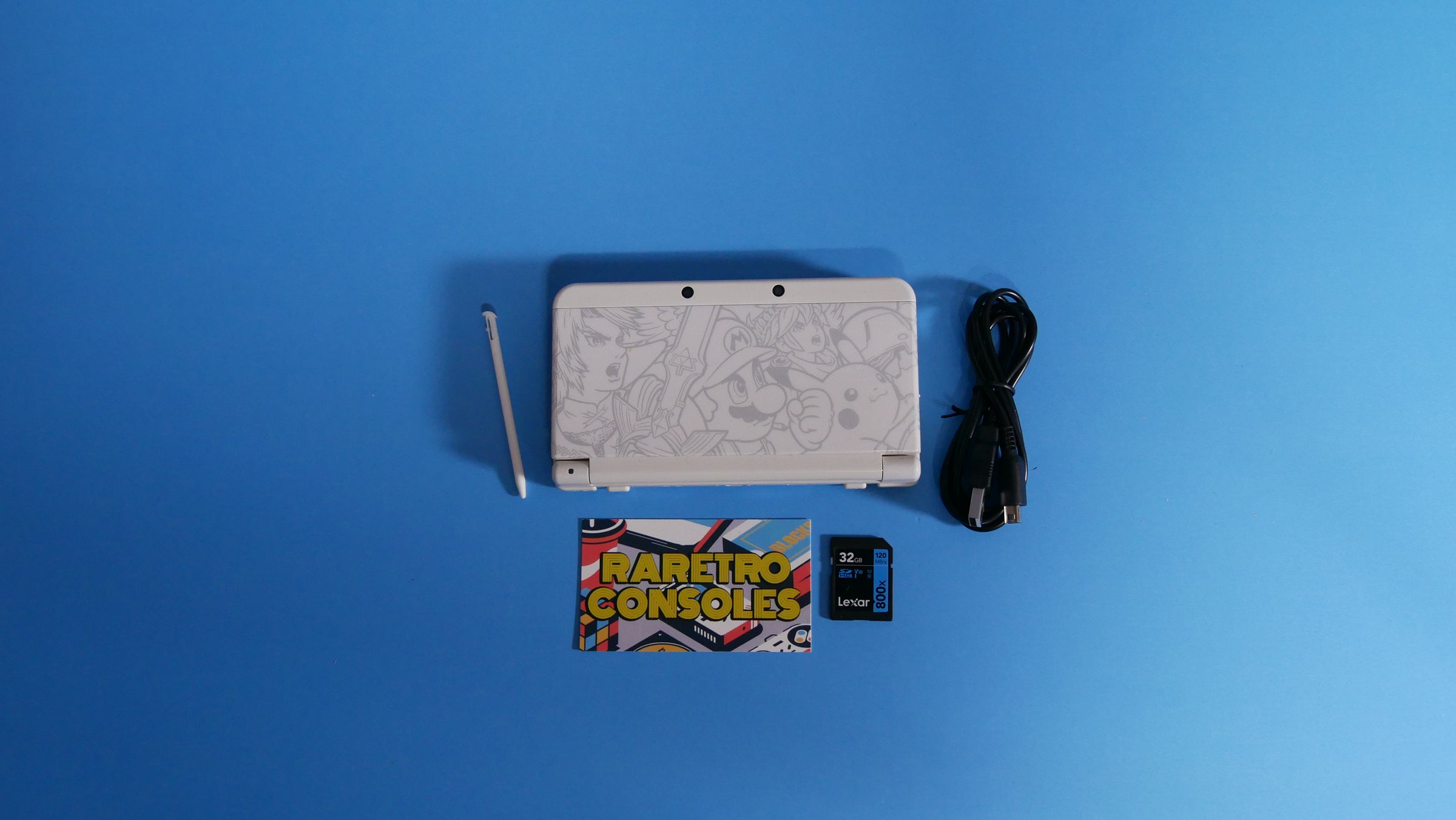 New Nintendo 3DS No. 039 White Super Smash Bros Plates