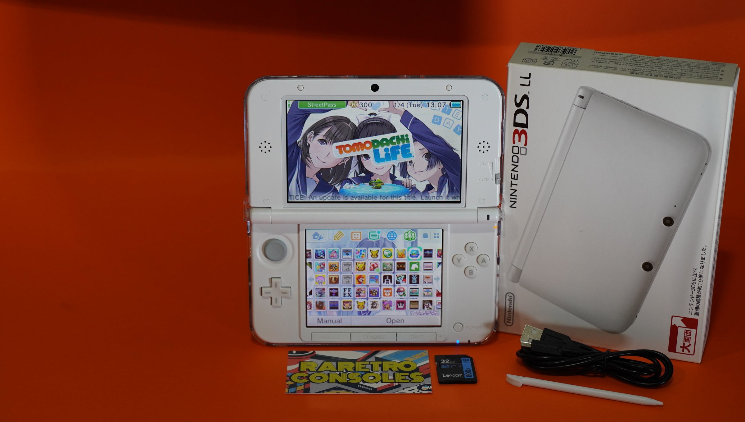 White Nintendo 3DS XL with Custom Love Plus+ Nene Shell | Raretro