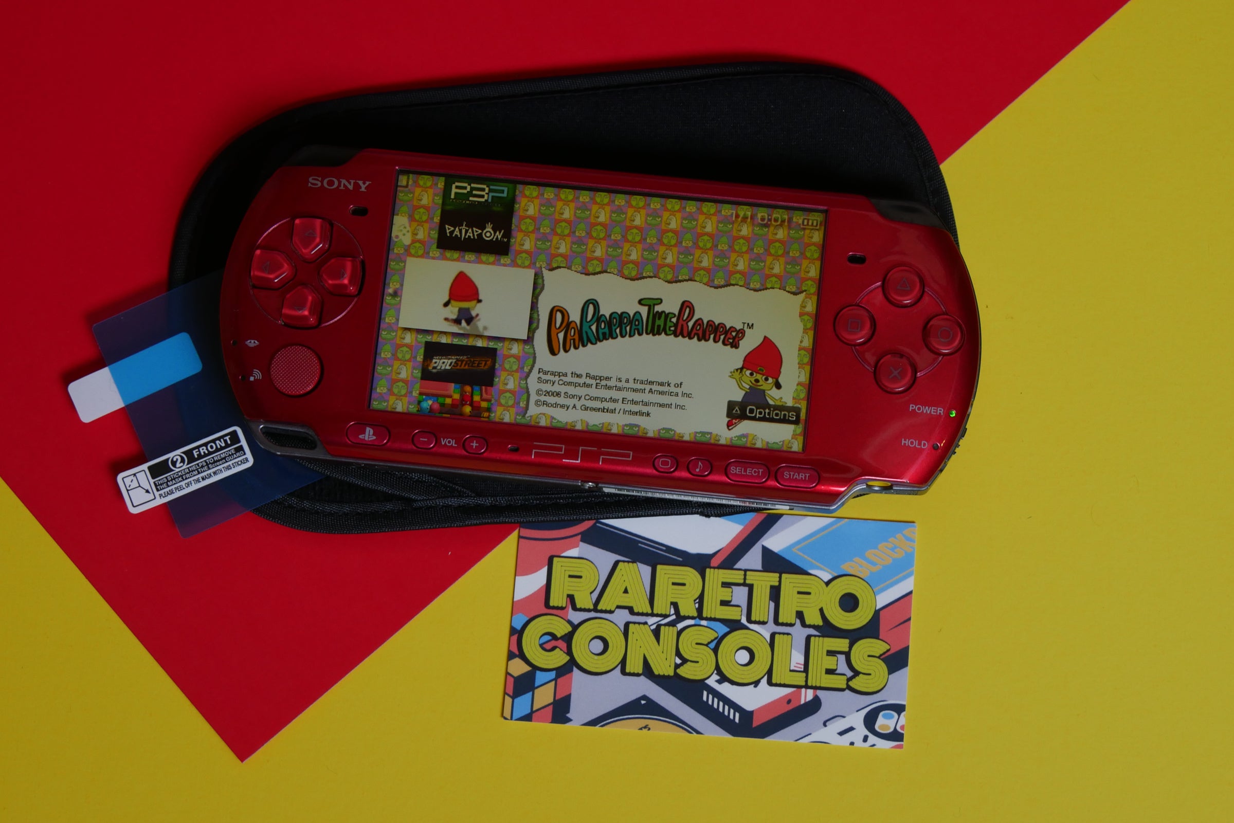 Sony PlayStation Portable PSP 3000 Carnival Red Console | Raretro
