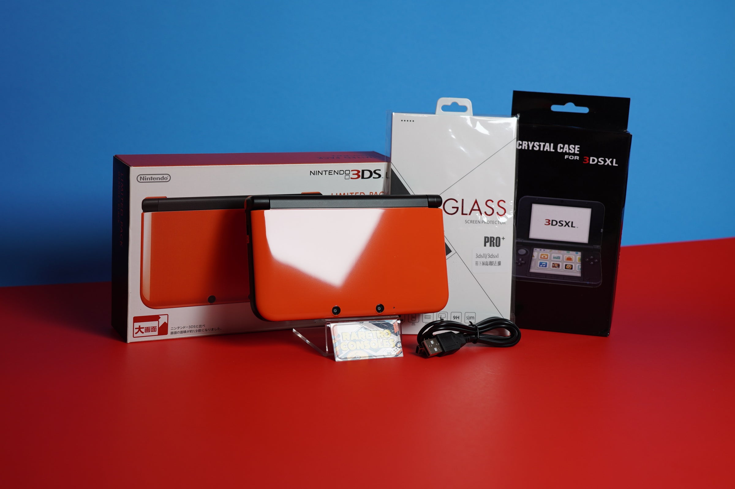 Orange Nintendo 3DS XL with Box | Raretro Consoles