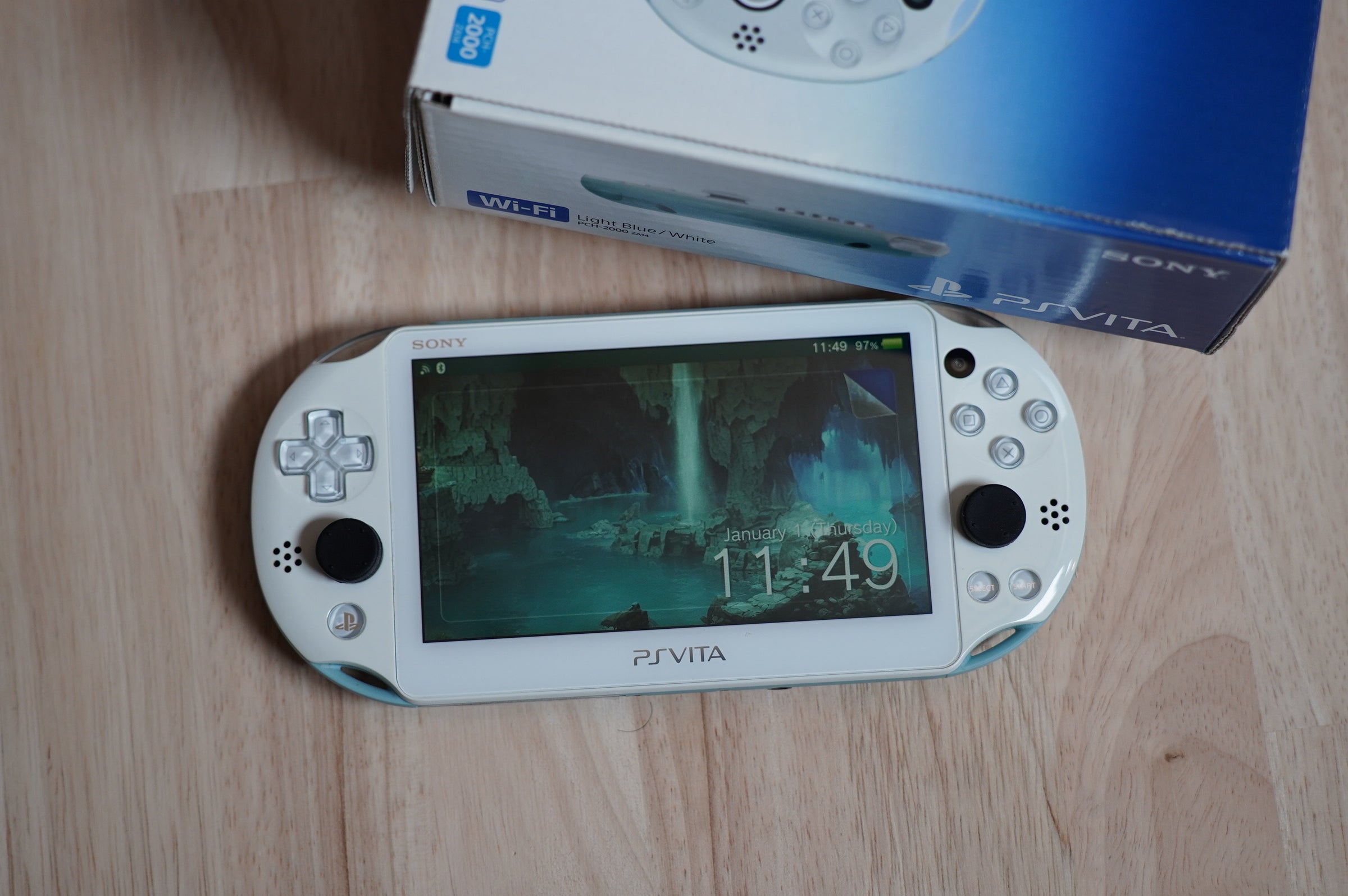 Sony PlayStation Vita Slim 2000 in Light Blue with Box