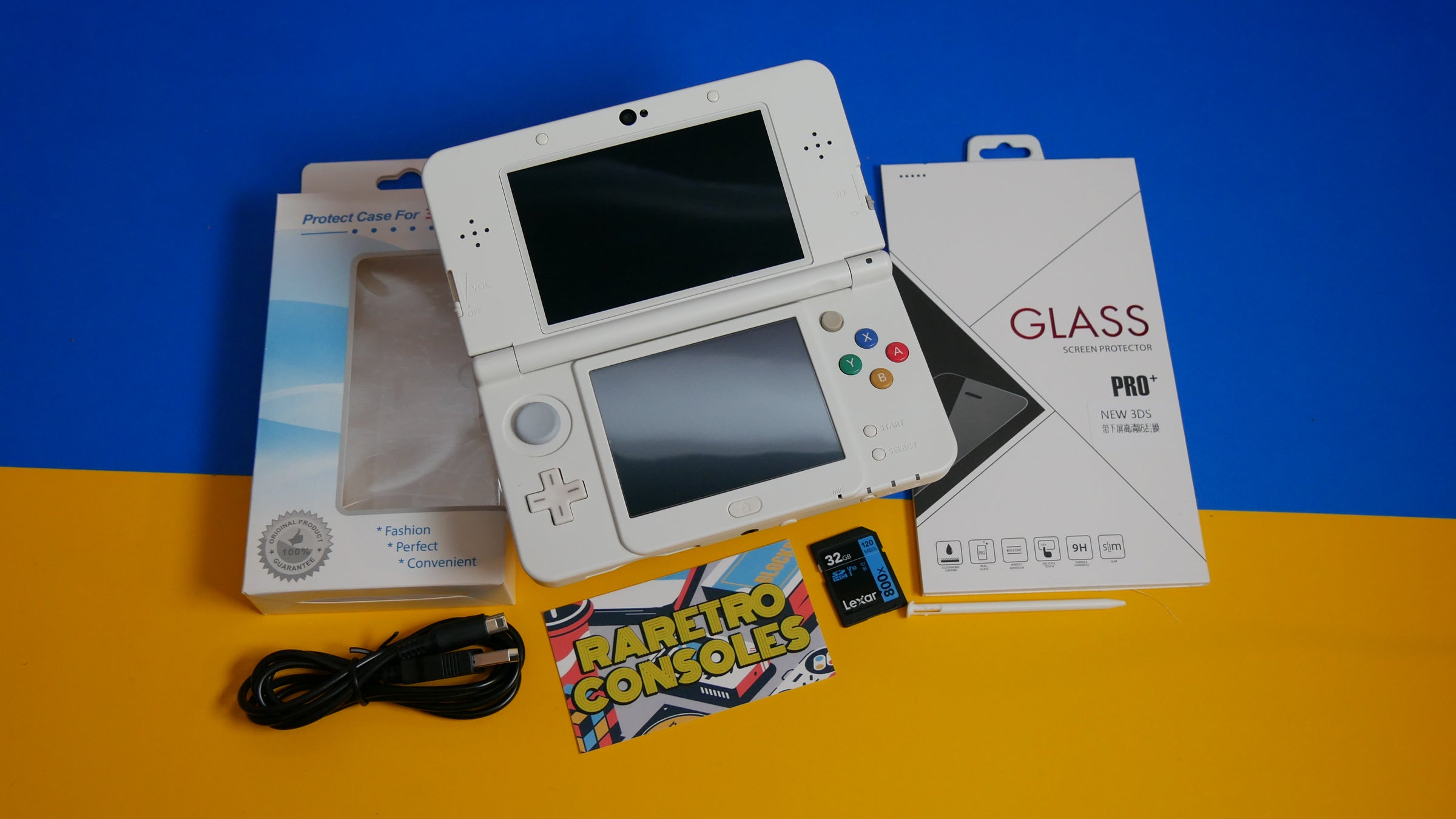 New Nintendo 3DS with No. 064 Colorful Stars Plates | Raretro Consoles