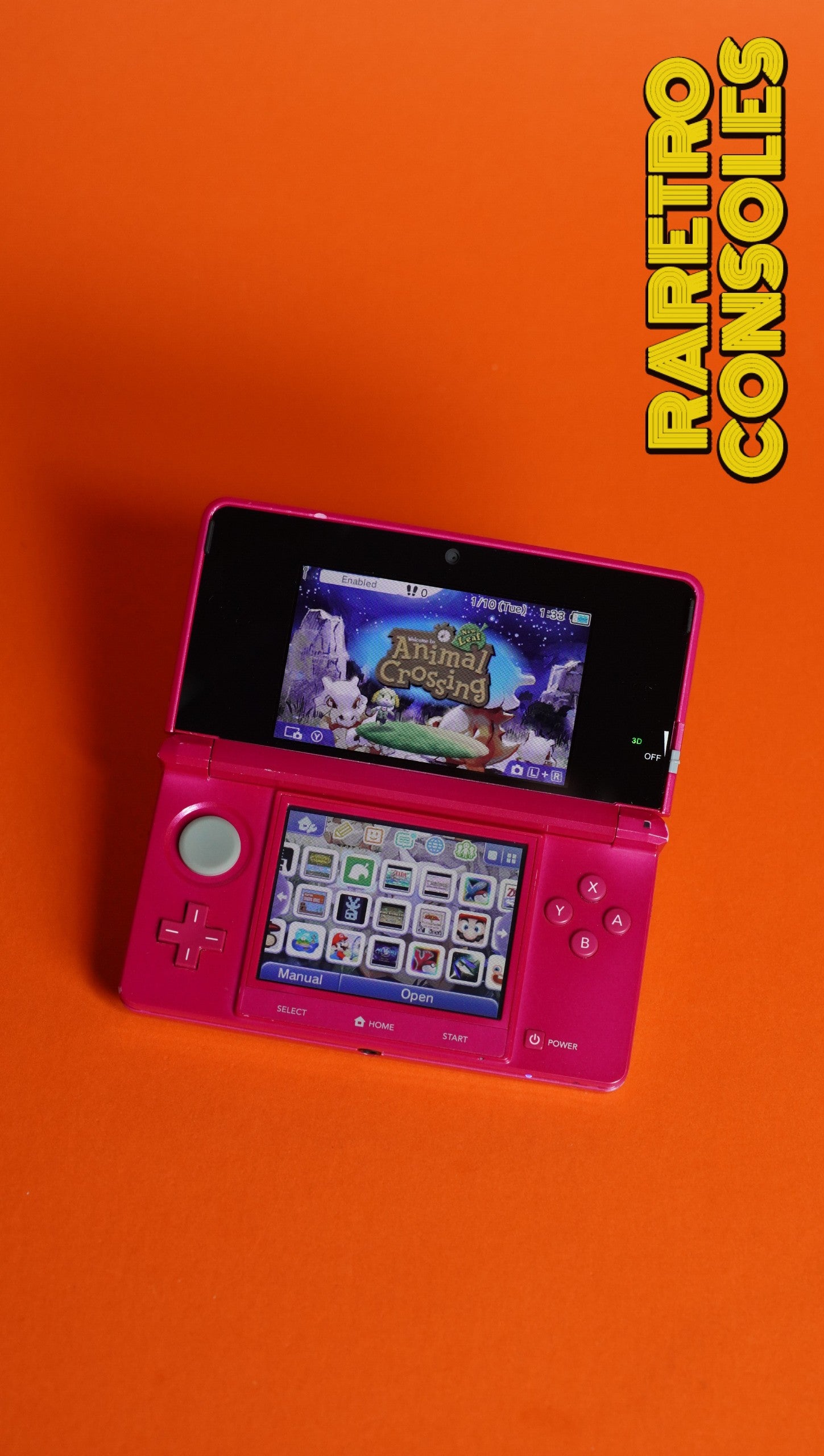 Gloss Pink Nintendo 3DS (Hot Pink) | Raretro Consoles