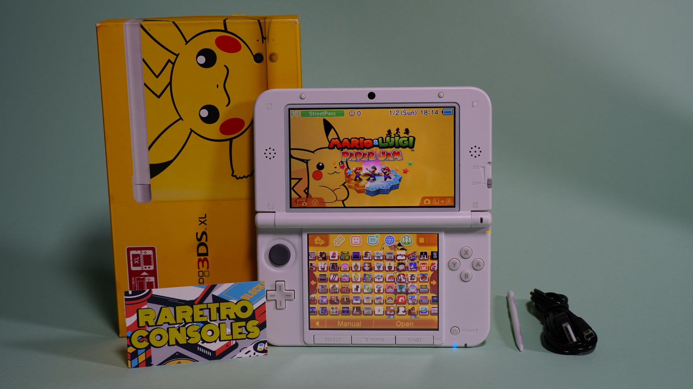 Pikachu Nintendo 3DS XL Pokemon Center Limited Edition With