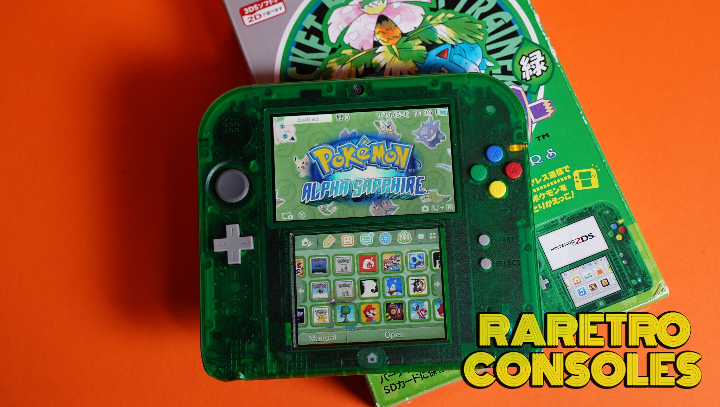 Nintendo 2DS Pokémon Green Limited Edition Console With Box
