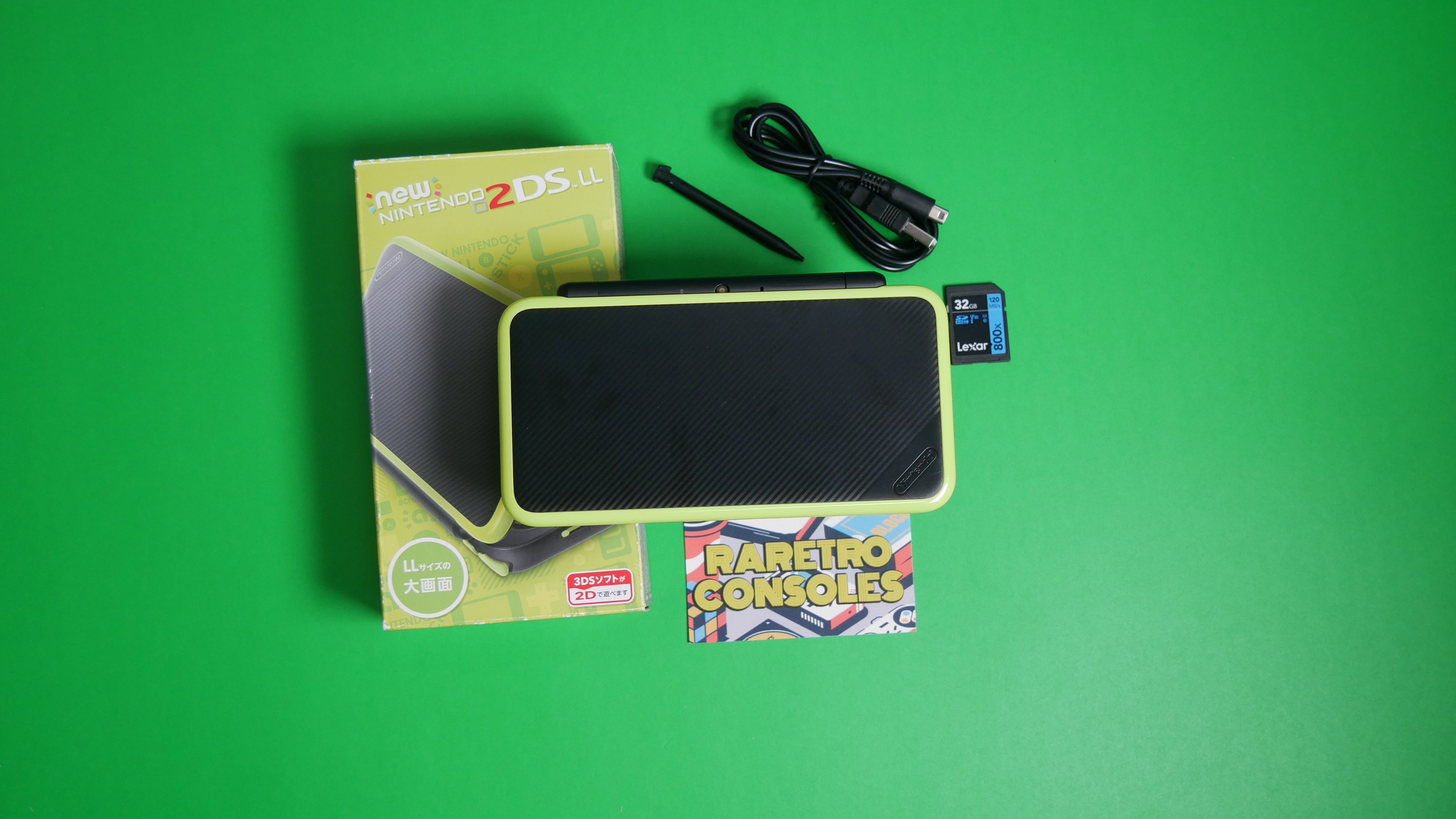Nintendo New 2DS XL in Lime Green With Box | Raretro Consoles