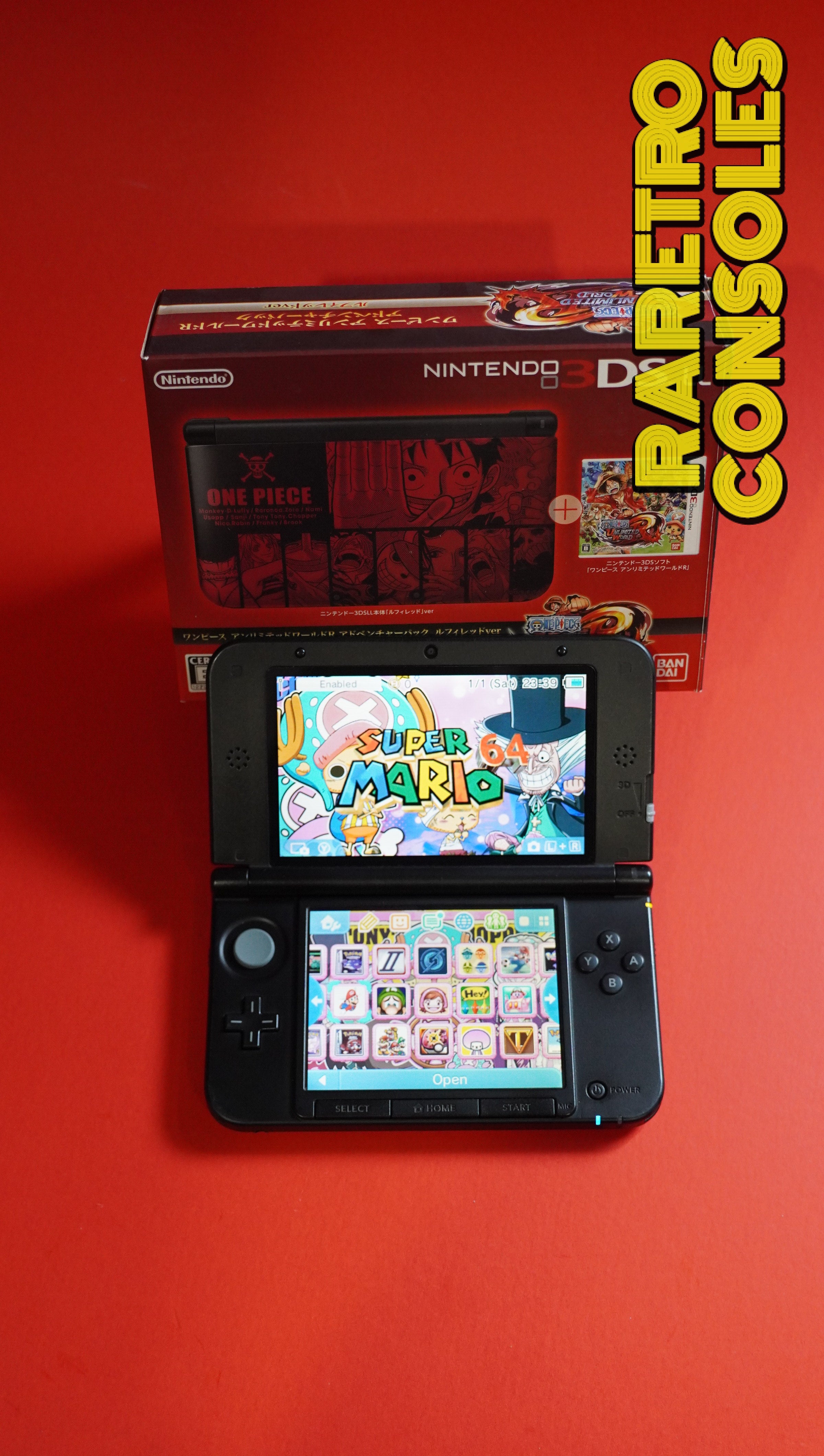 Nintendo 3DS XL One Piece Unlimited World Adventure Luffy Red With