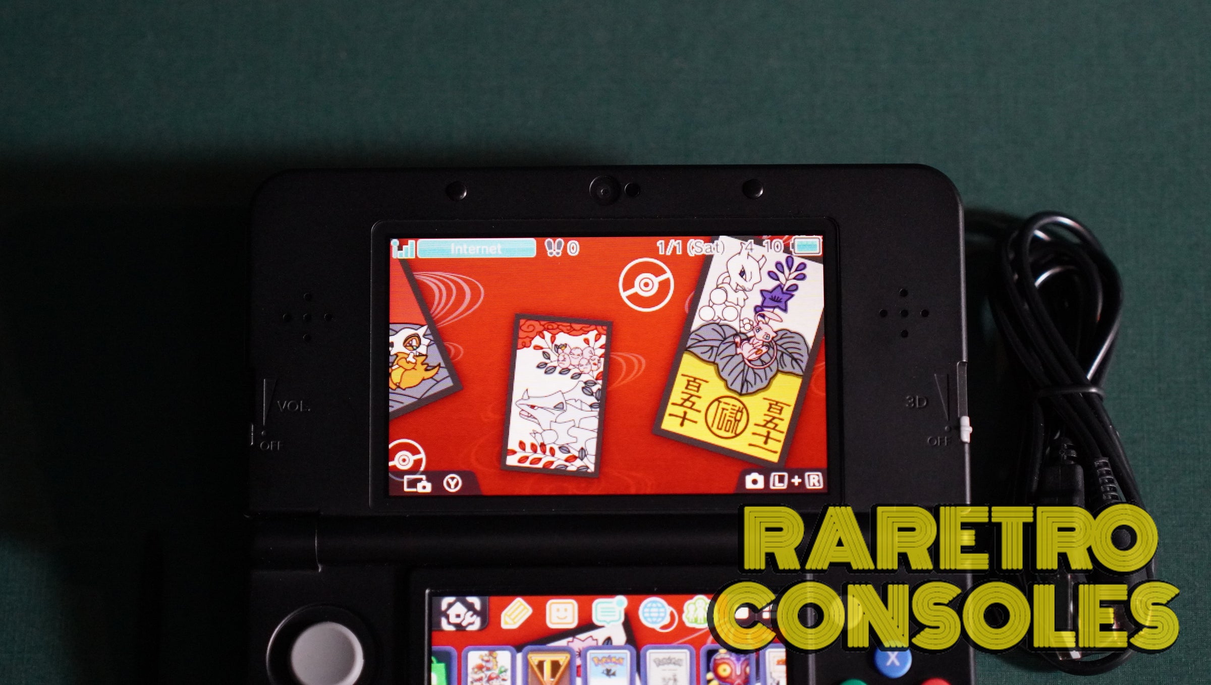 New Nintendo 3DS with Custom Hanafuda Piranha Plant and Boo Plates