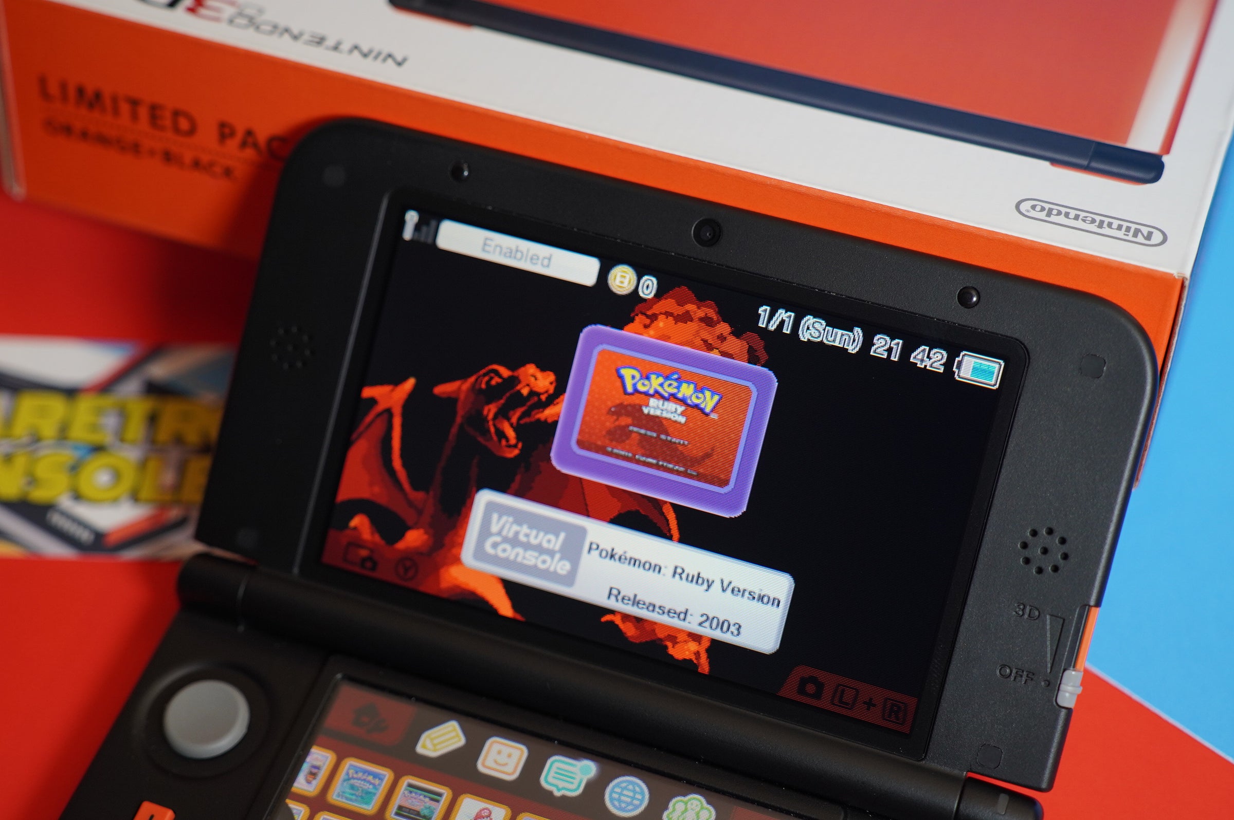 Orange Nintendo 3DS XL with Box | Raretro Consoles