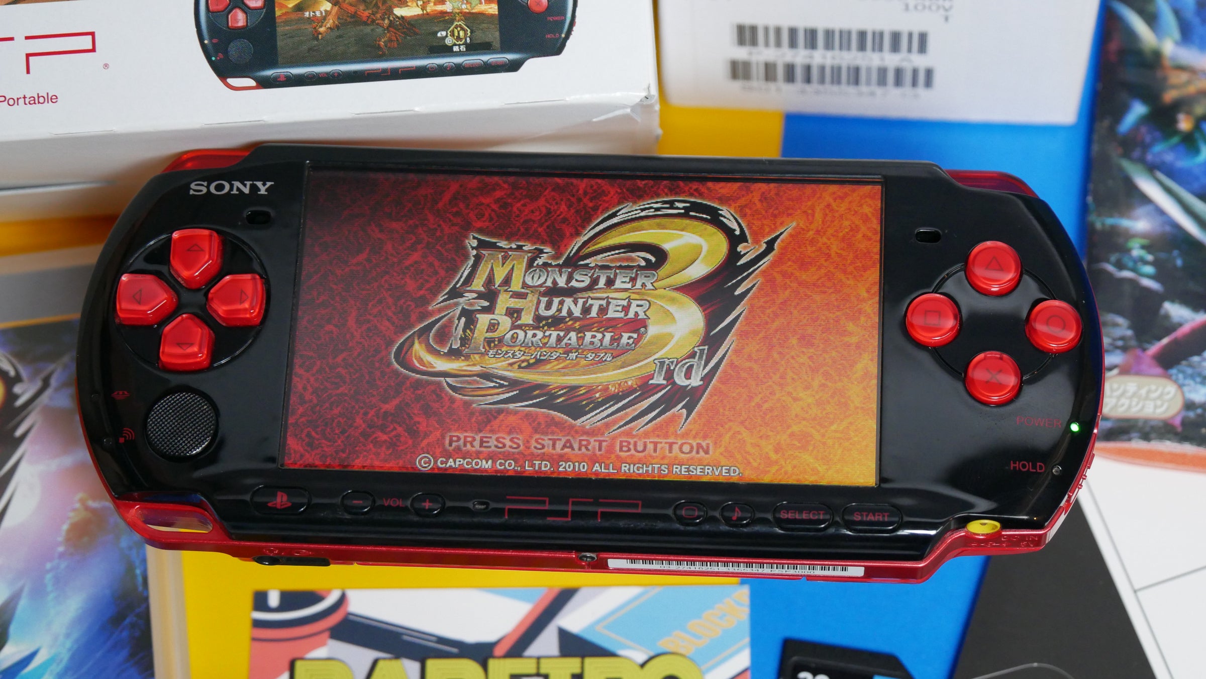 PSP3000 モンハンクリアレッドブラック PSP3000 赤 Sony - Brandclub - SONY PSP Playstation Portable
