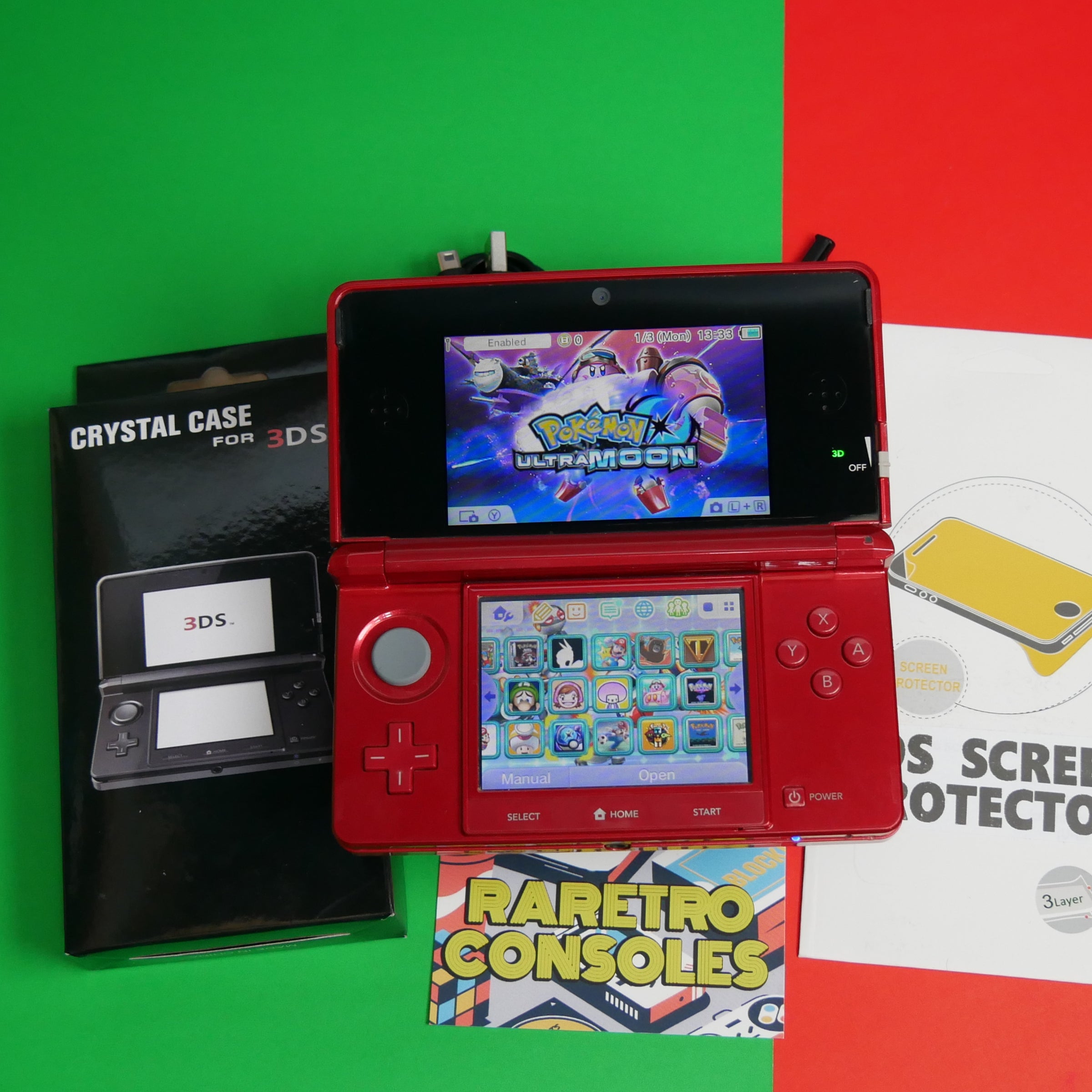 Metallic Red Nintendo 3DS | Raretro Consoles
