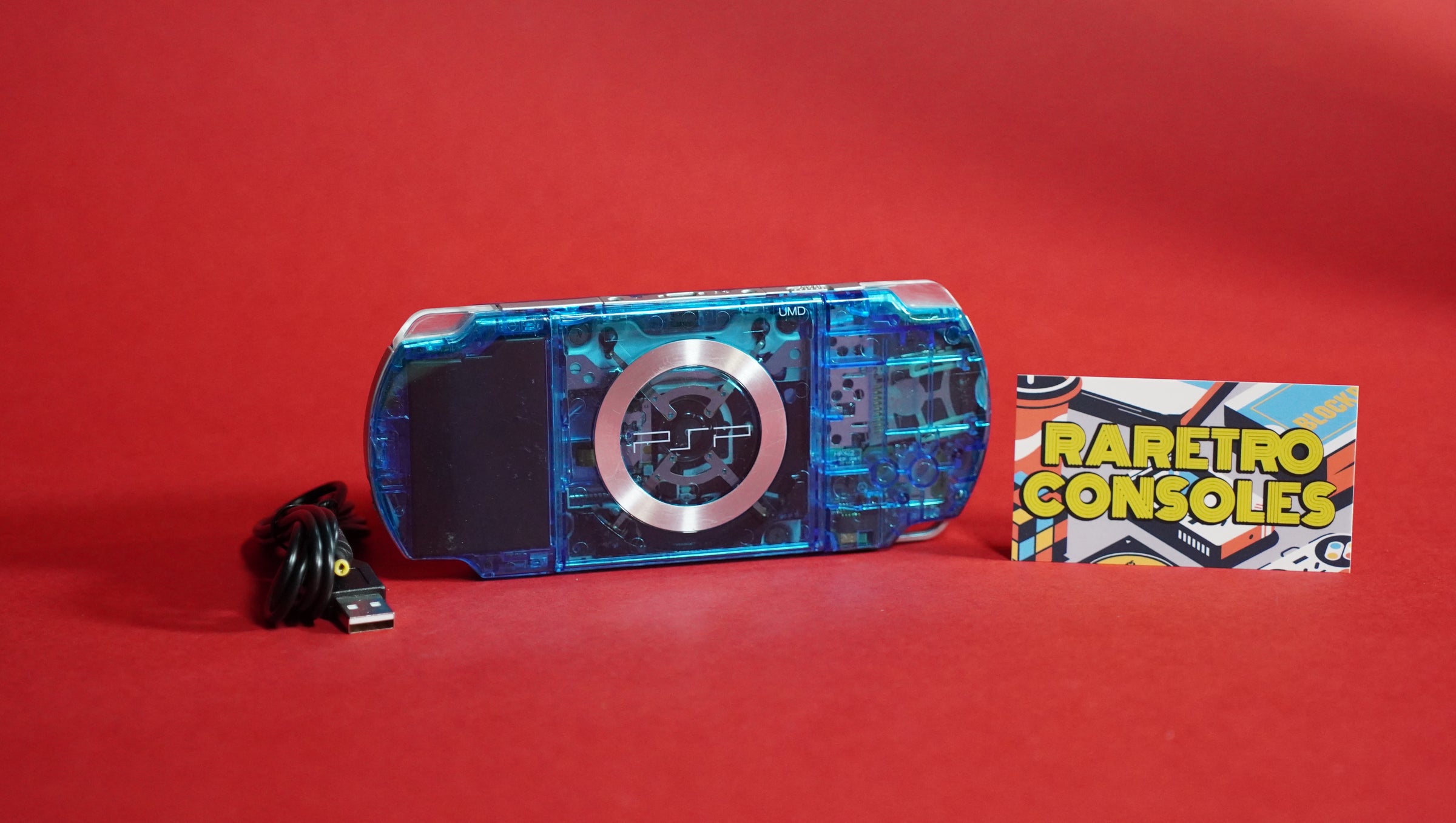 Transparent Clear Blue Sony PlayStation PSP 3000 | Raretro Consoles