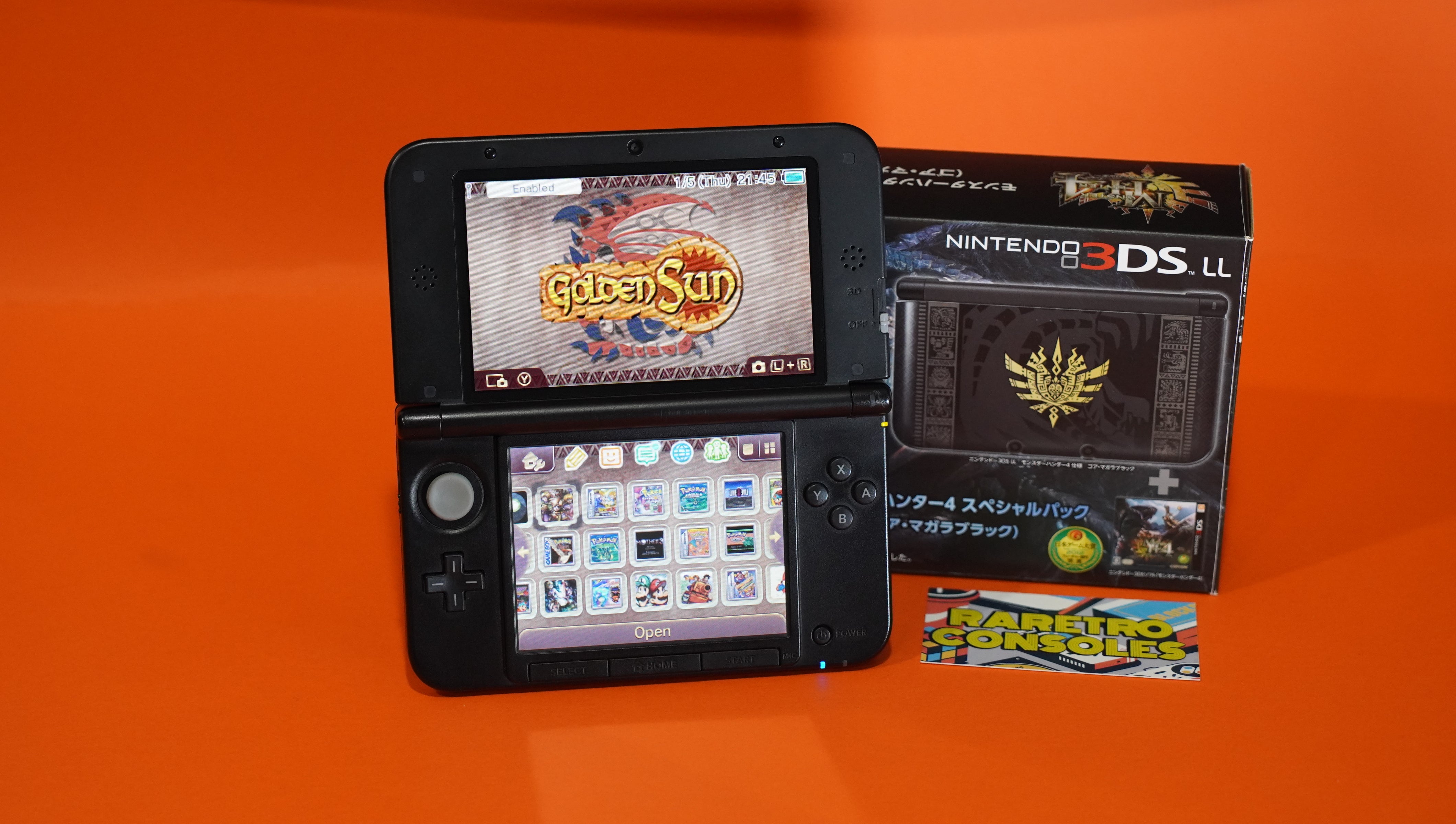 Nintendo 3DS XL Monster Hunter 4 Limited Edition With Box