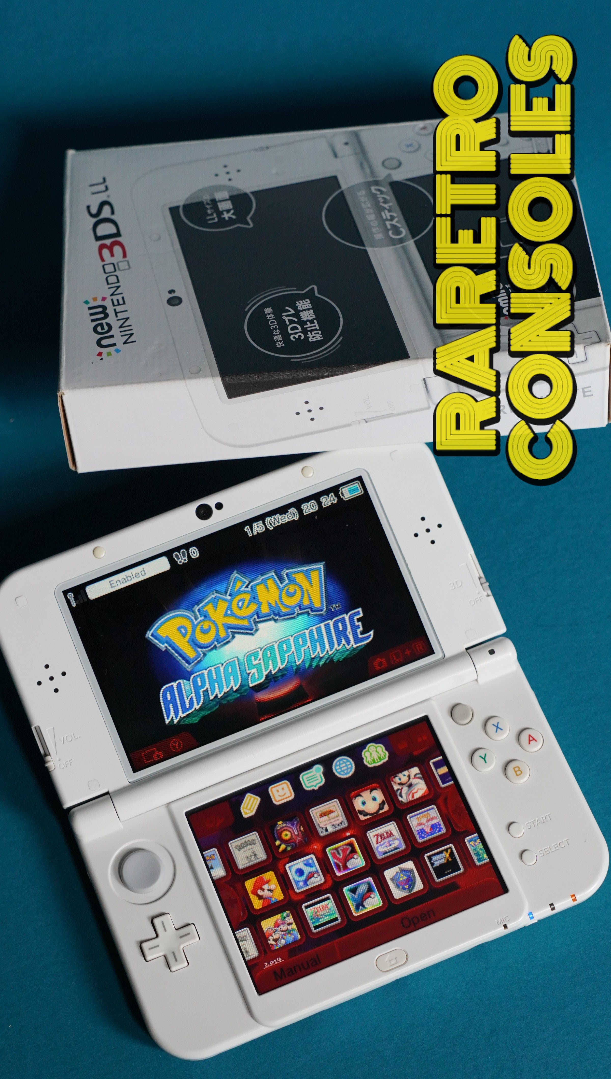 Top IPS New Nintendo 3DS XL in Artic Pearl White with box 
