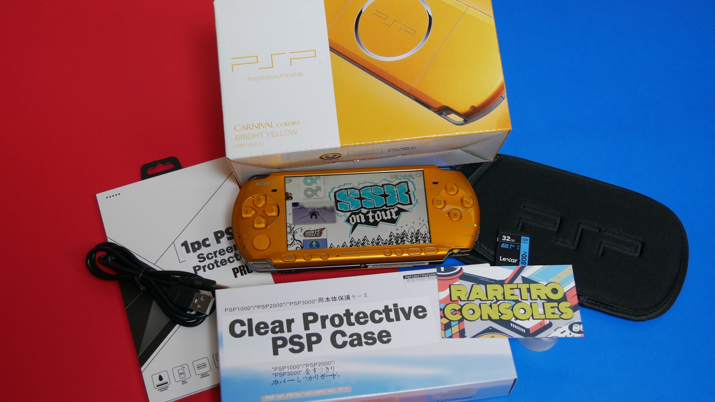 Carnival Bright Yellow Console Sony PlayStation Portable PSP 3000