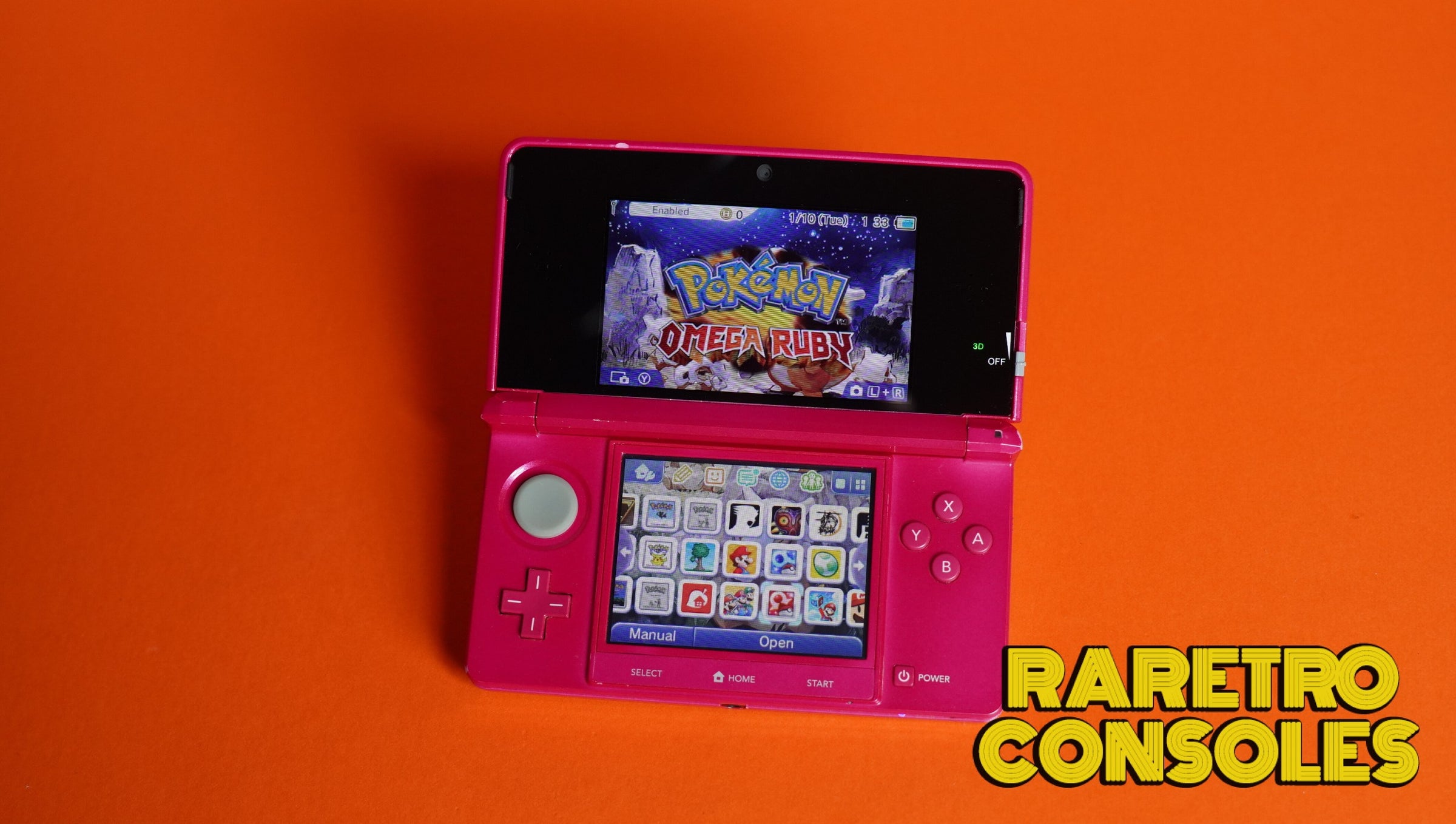 Gloss Pink Nintendo 3DS (Hot Pink) | Raretro Consoles