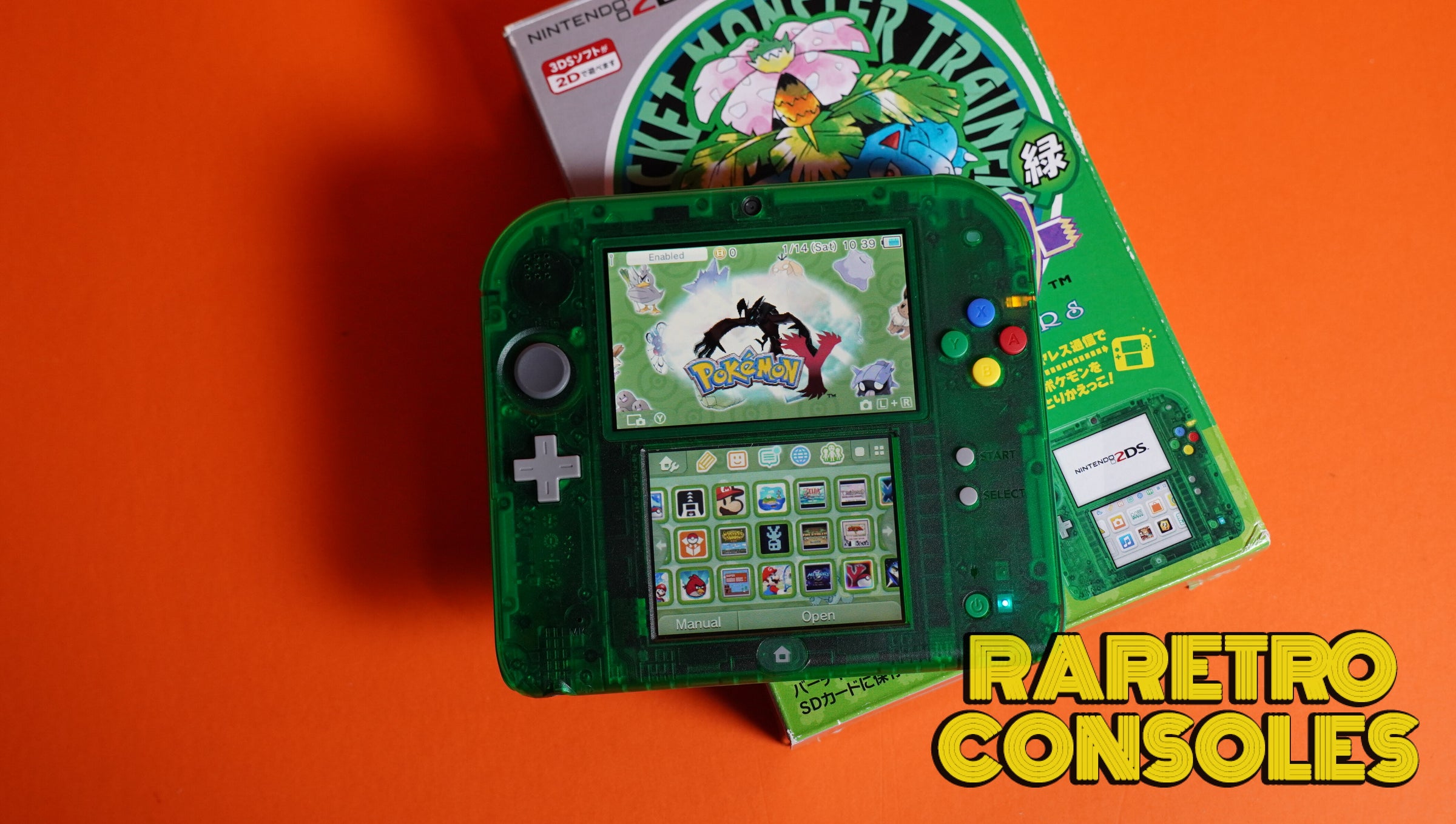 Nintendo 2DS Pokémon Green Limited Edition Console With Box
