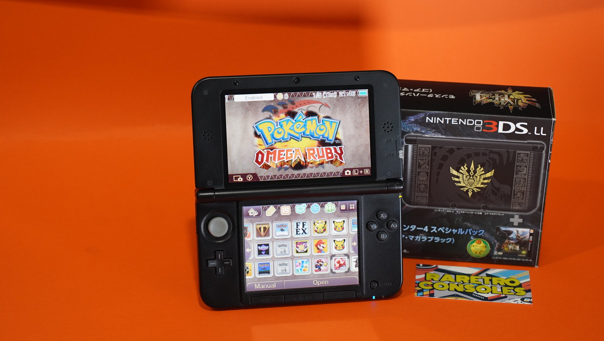 Nintendo 3DS XL Monster Hunter 4 Limited Edition With Box