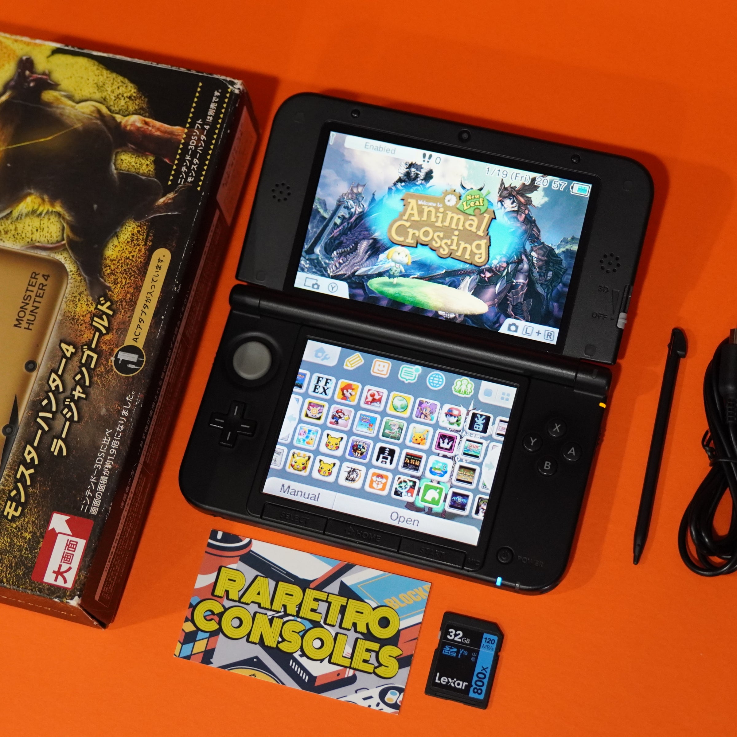 Nintendo 3DS XL Monster Hunter 4 Rajang Gold with box | Raretro
