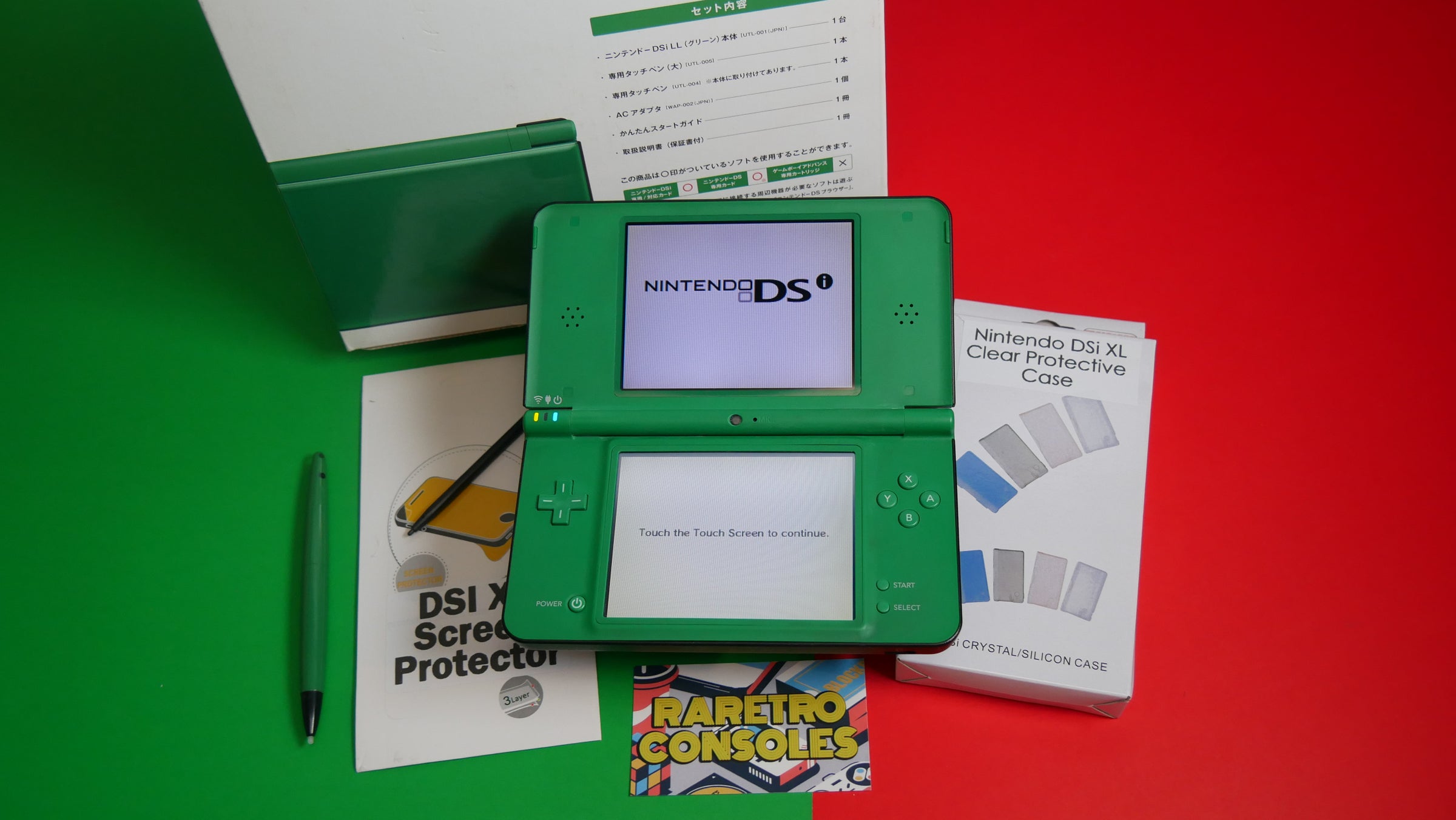 Launch Day Green Nintendo DSi XL With Box | Raretro Consoles