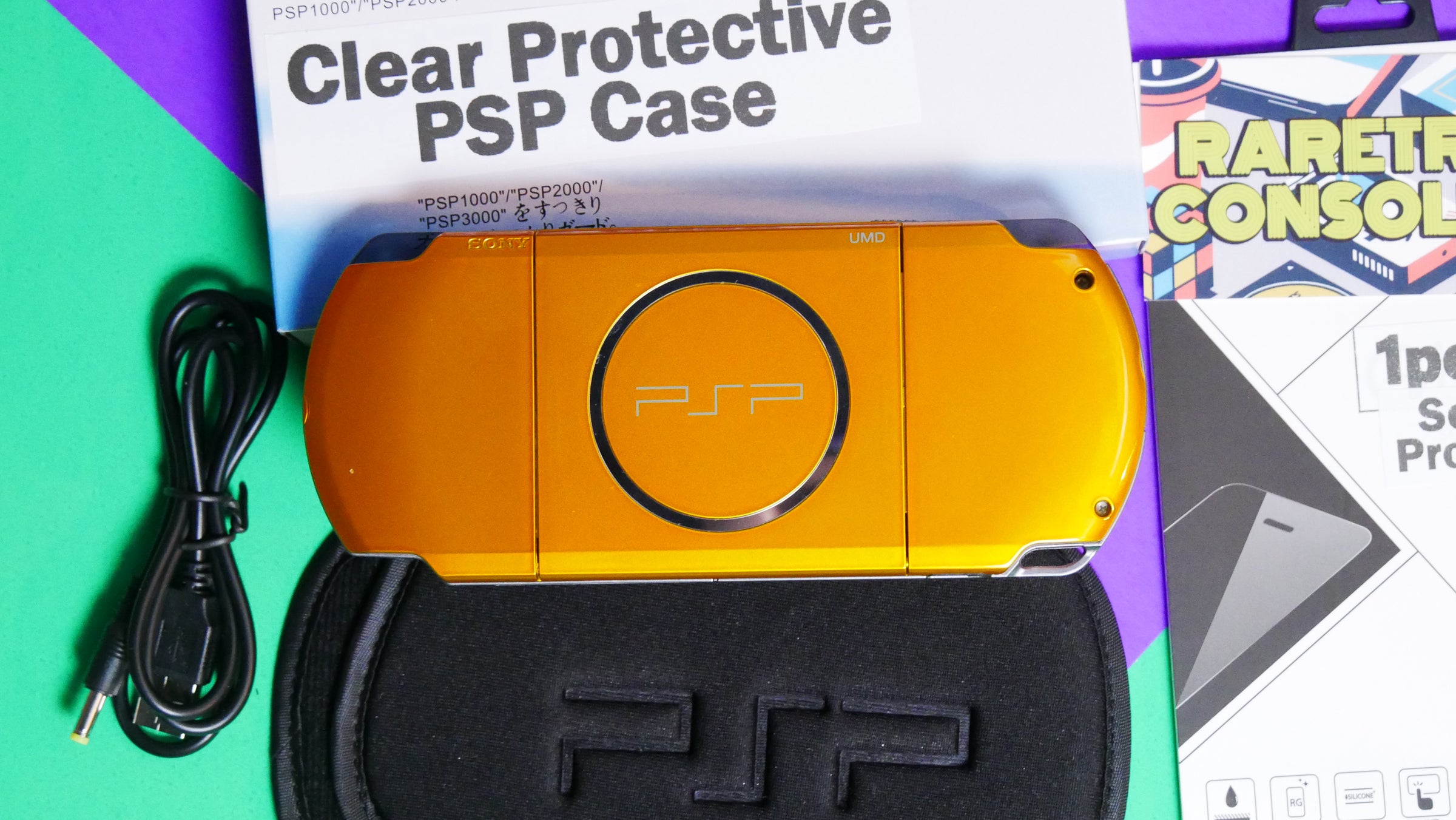 Yellow Sony Playstation Portable PSP 3000 | Raretro Consoles