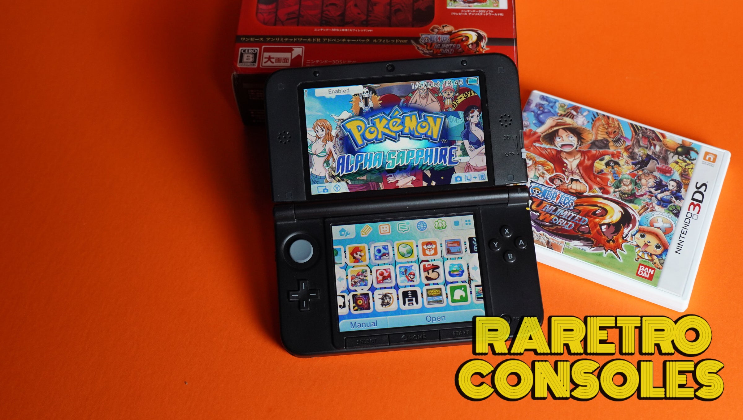 Nintendo 3DS XL One Piece Unlimited World Adventure Luffy Red With