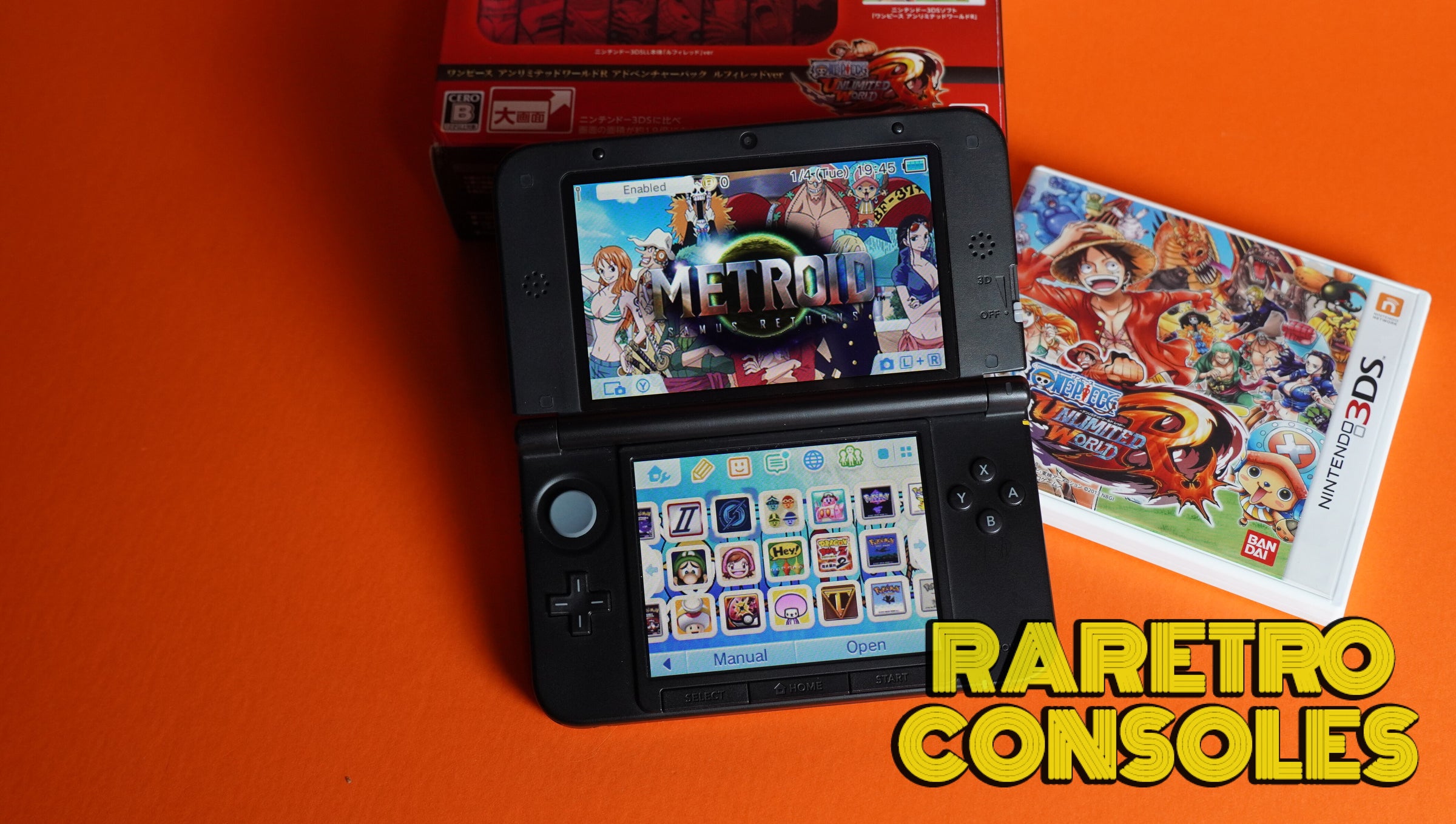 Nintendo 3DS XL One Piece Unlimited World Adventure Luffy Red With