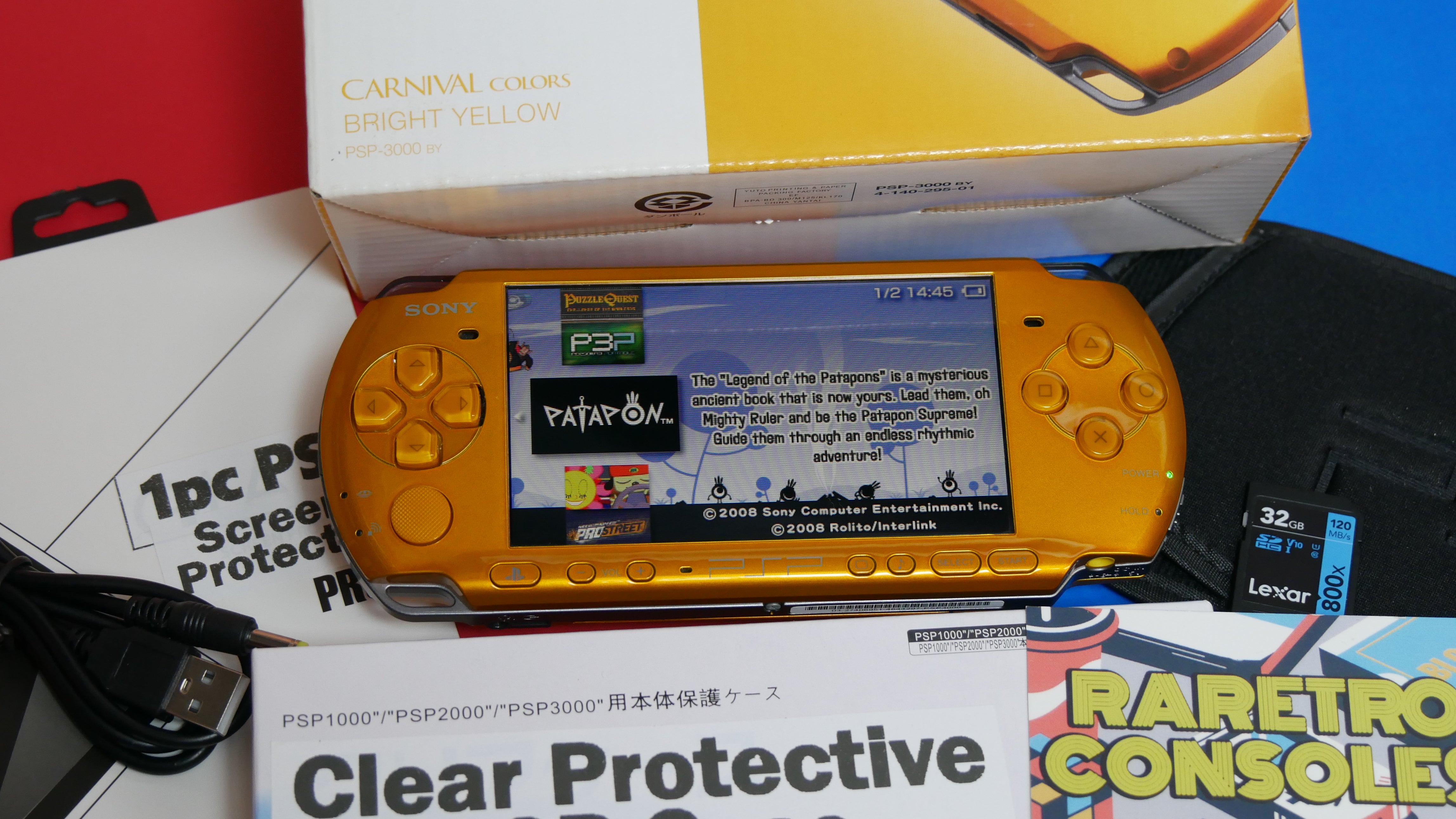 Carnival Bright Yellow Console Sony ☆良品☆ PSP-3000 ブライト 