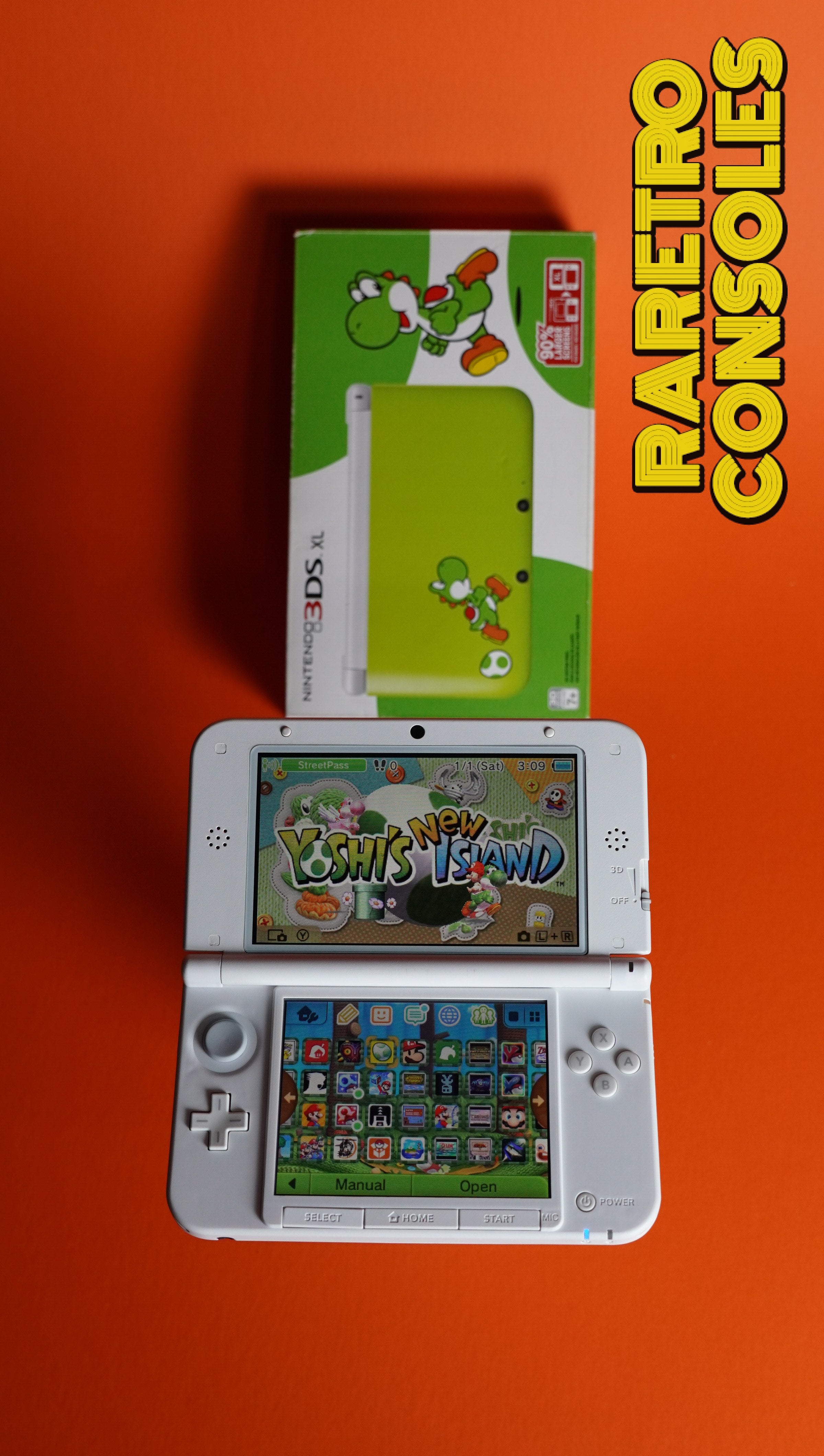 Nintendo 3DS XL Yoshi Limited Edition with box | Raretro Consoles