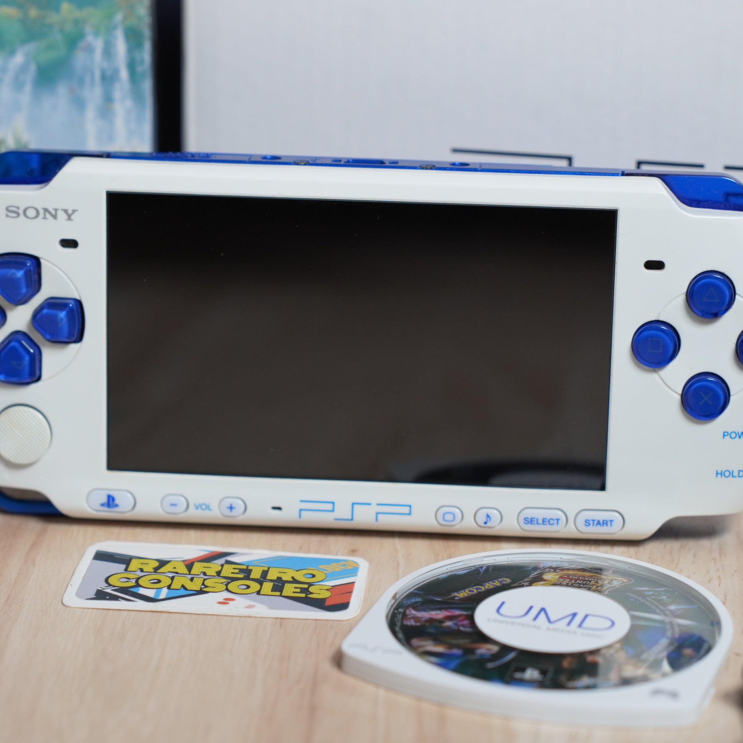 PSP 3000 Monster Hunter 3rd Blue x White Limited Edition with box