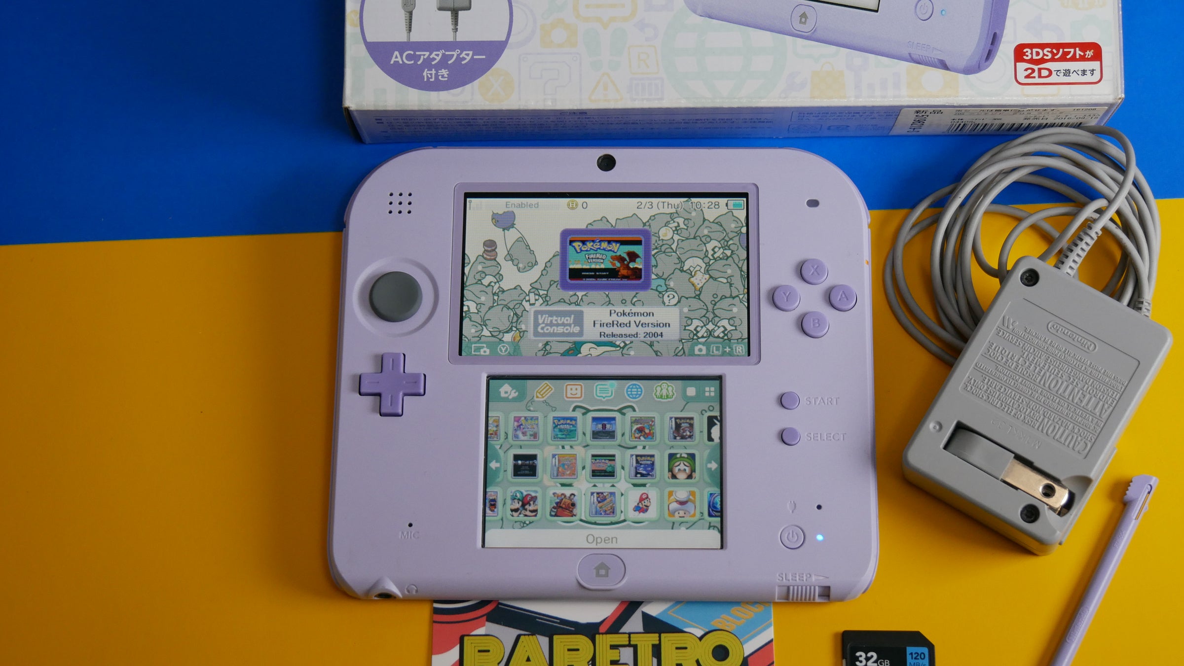 Nintendo 2DS in Lavender Purple With Box - Japanese Exclusive