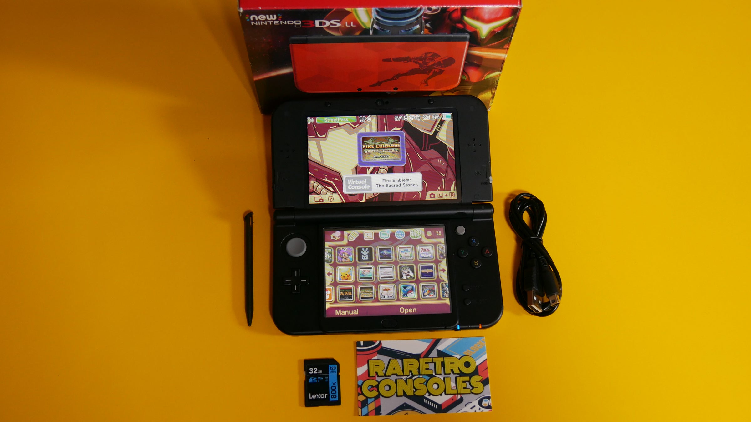 New Nintendo 3DS XL Metroid Samus Limited Edition With Box