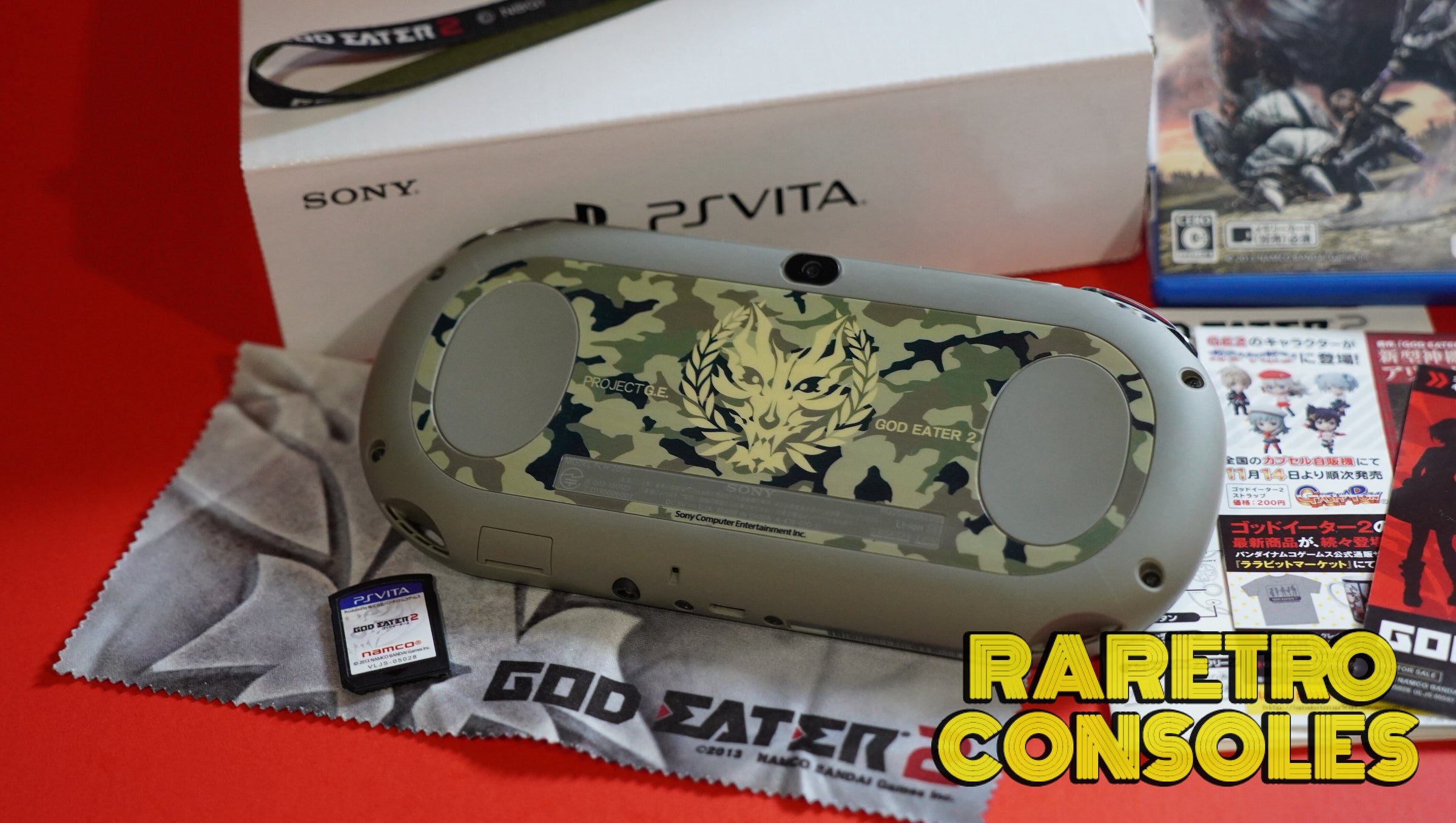 God Eater 2 Fenrir Sony Vita 2000 Console with Box | Raretro Consoles