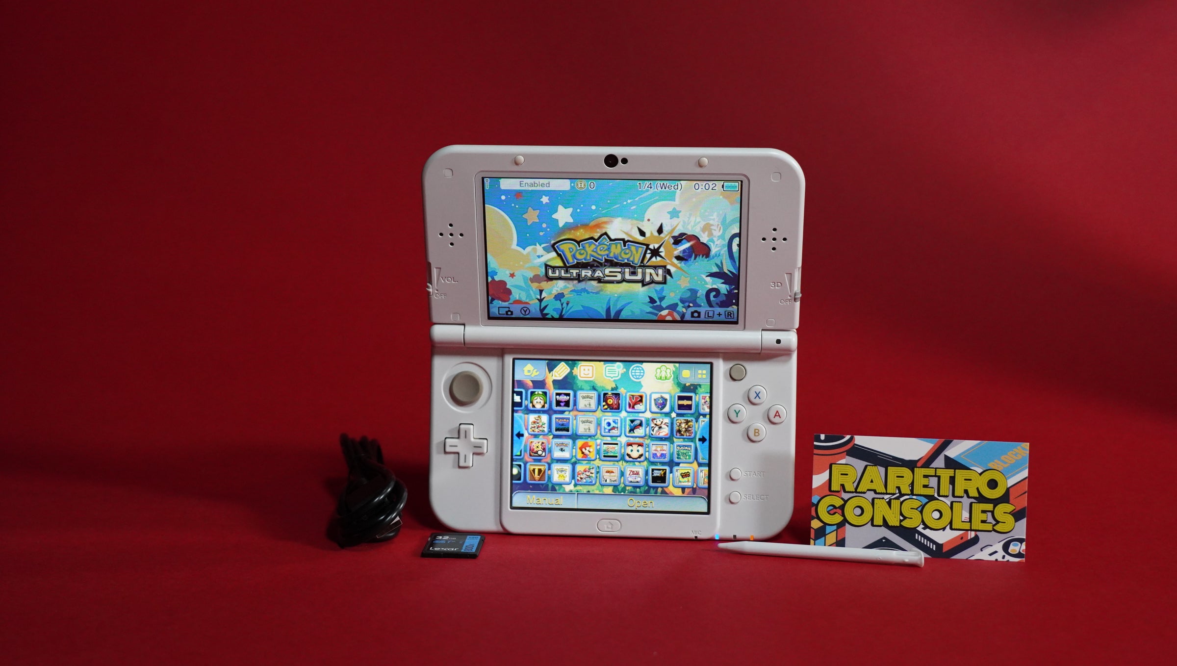 Dual IPS New Nintendo 3DS XL in Pearl White | Raretro Consoles
