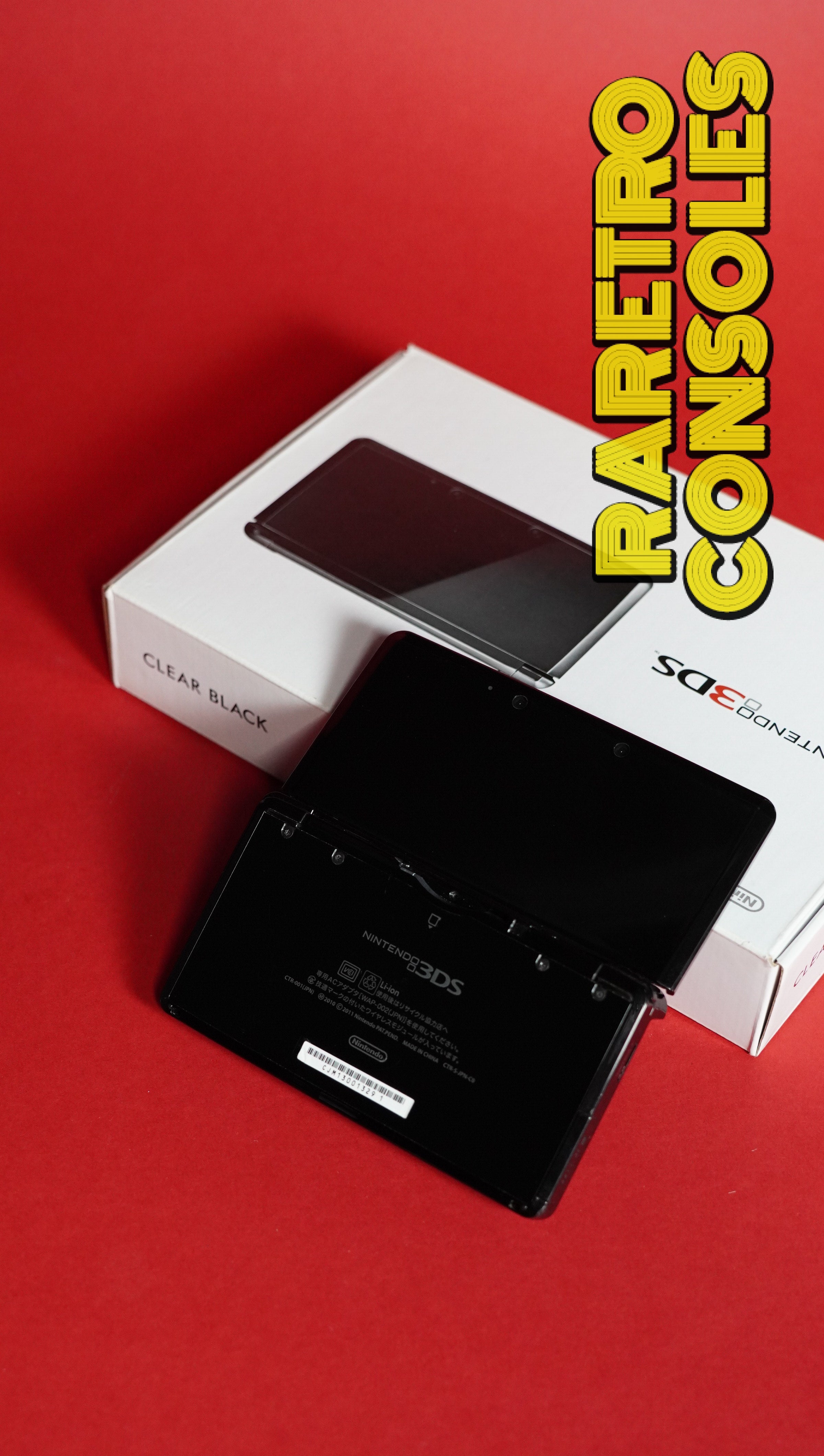 Gloss Clear Black Nintendo 3DS with Box | Raretro Consoles