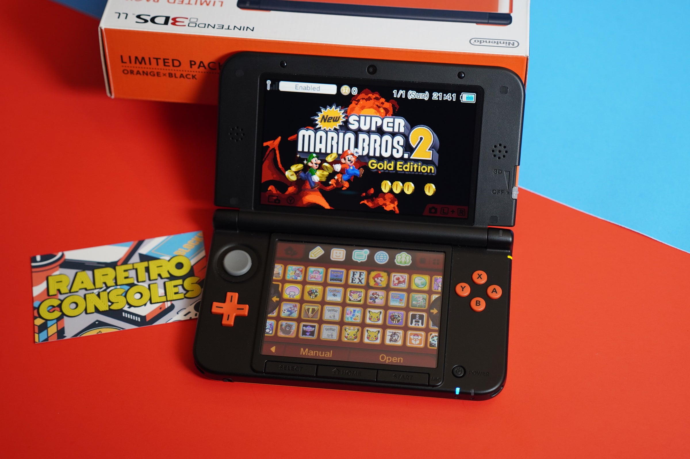 Orange Nintendo 3DS XL with Box | Raretro Consoles