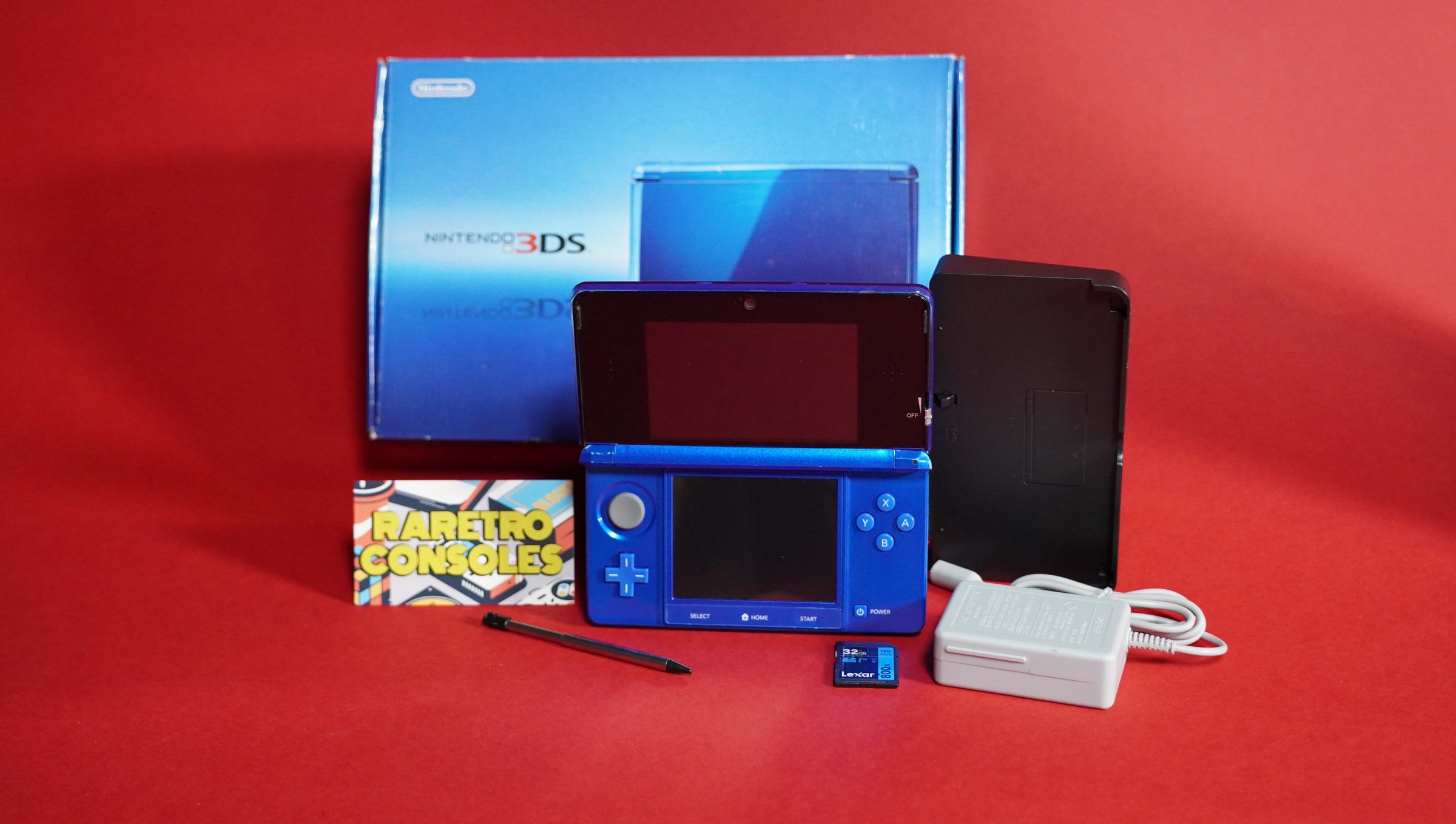 Nintendo 3DS in Cobalt Blue with box | Raretro Consoles