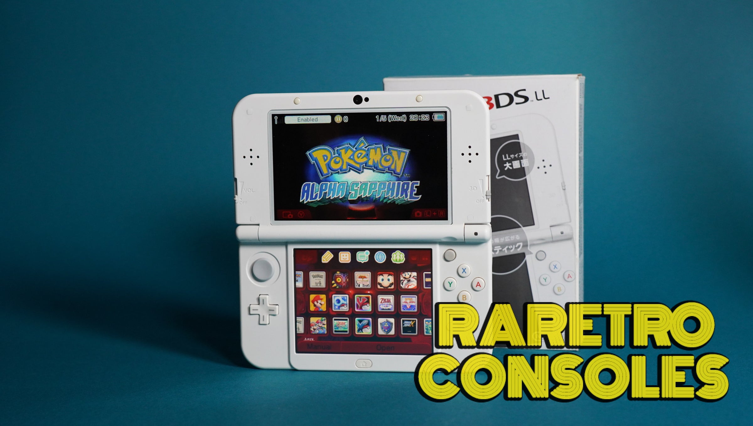 Top IPS New Nintendo 3DS XL in Artic Pearl White with box