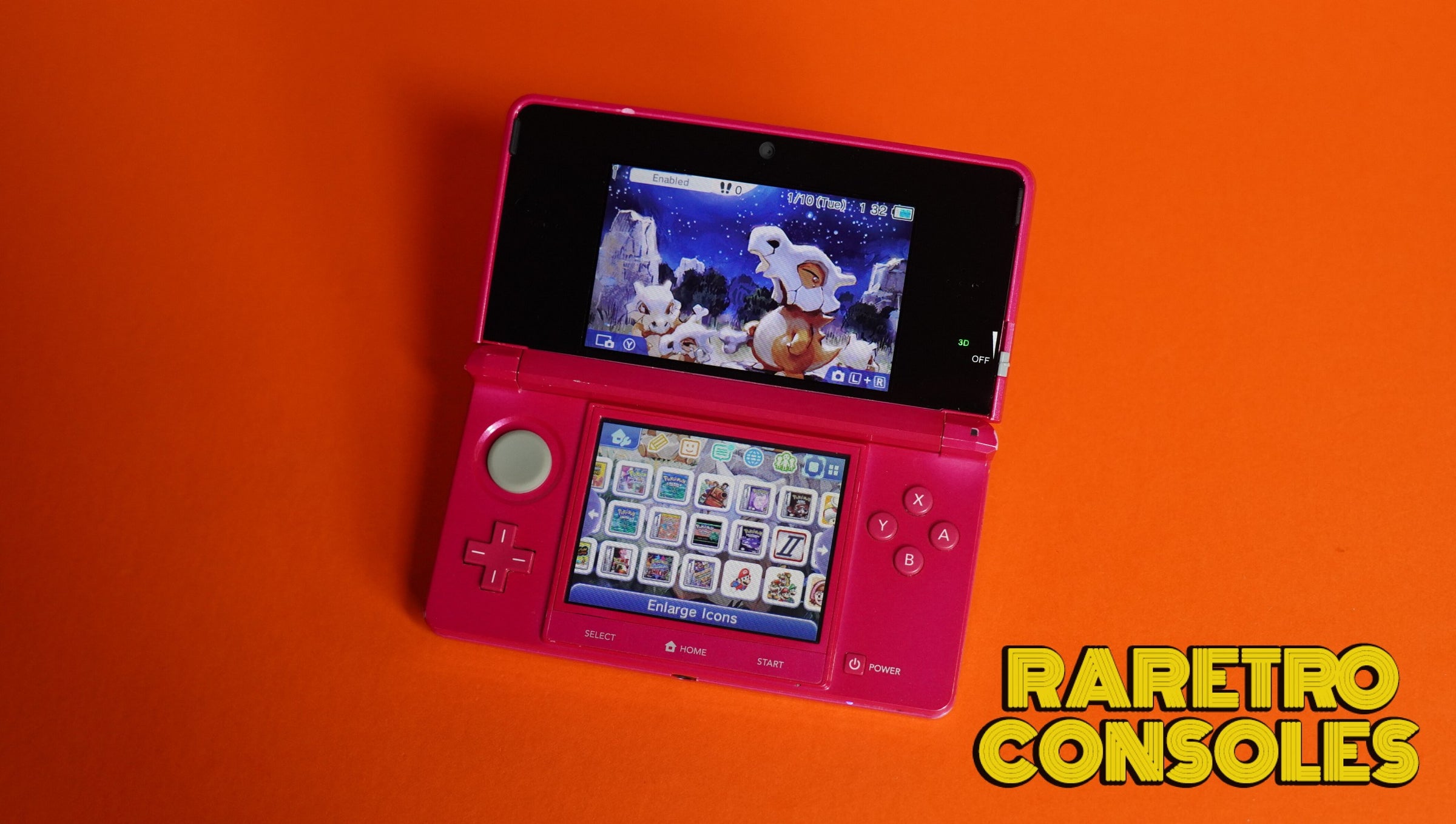 Gloss Pink Nintendo 3DS (Hot Pink) | Raretro Consoles