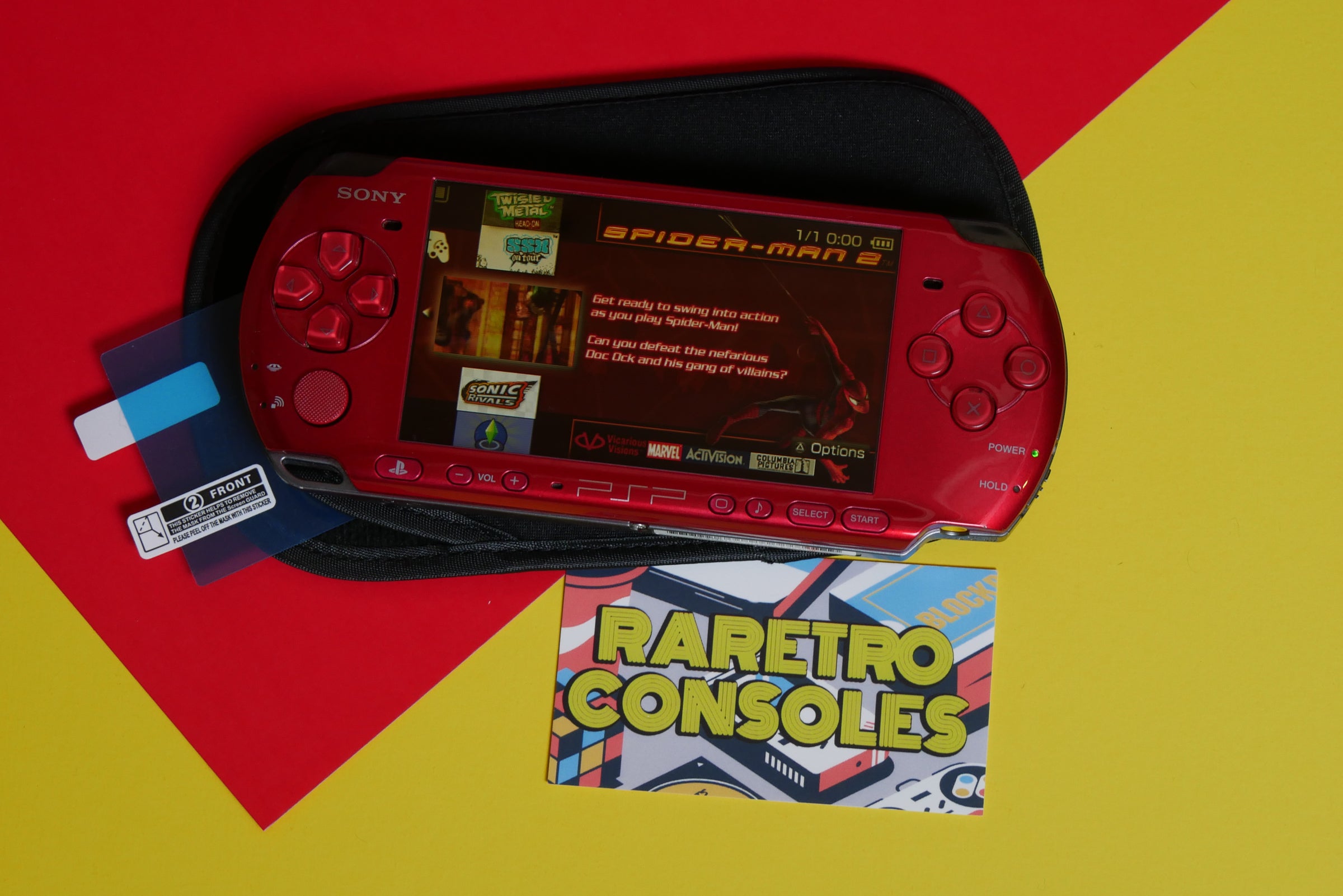 Sony PlayStation Portable PSP 3000 Carnival Red Console | Raretro